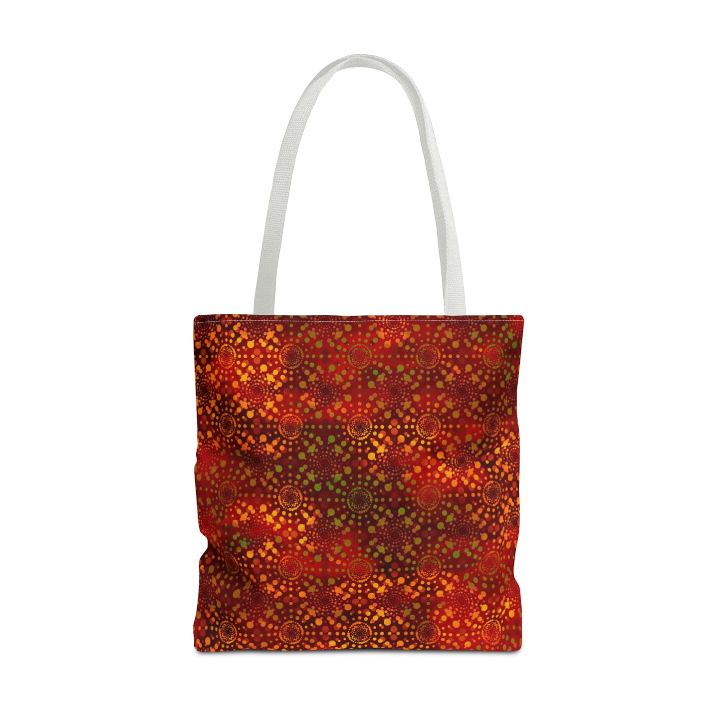 Tote Bag: Large-18x18: Dreamscapres Orange Kaleidoscopte:
