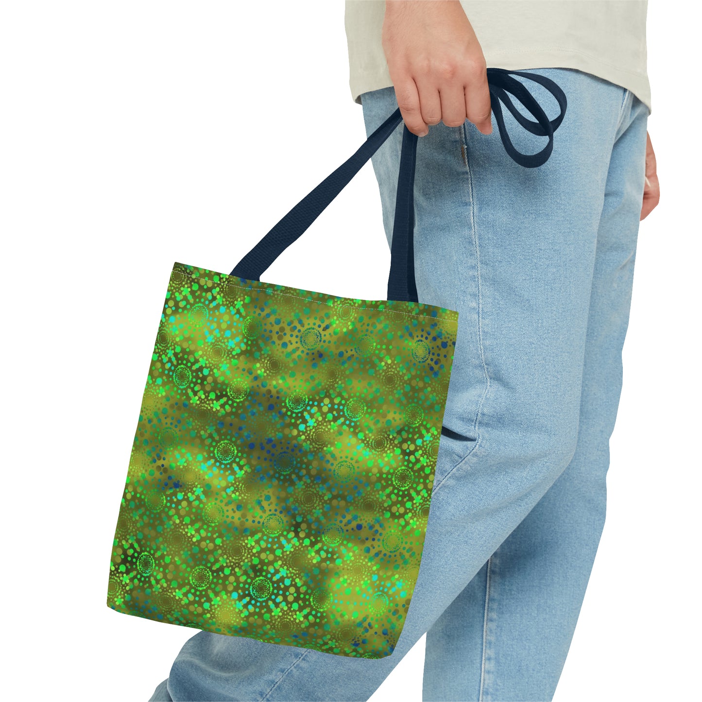 Tote Bag: Large-18x18; Dreamscapes-Green Kalaidoscope