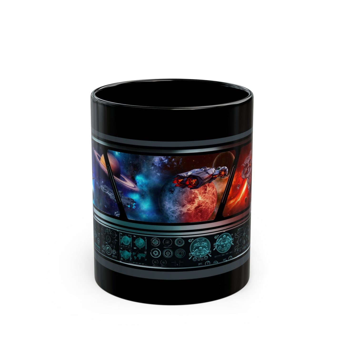 Black Mug: Black; Sci-Fi