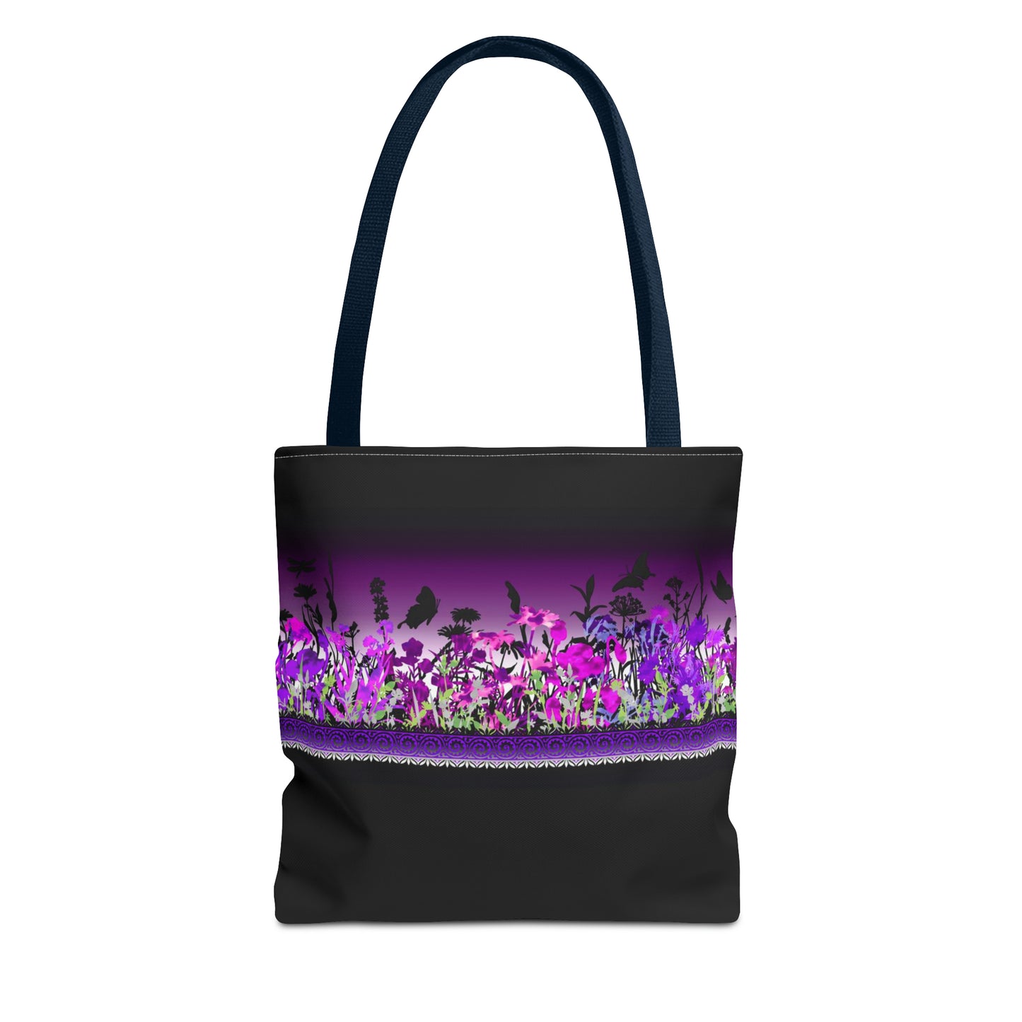 Tote Bag: Large-18x18; Dreamscapes-Purple Border