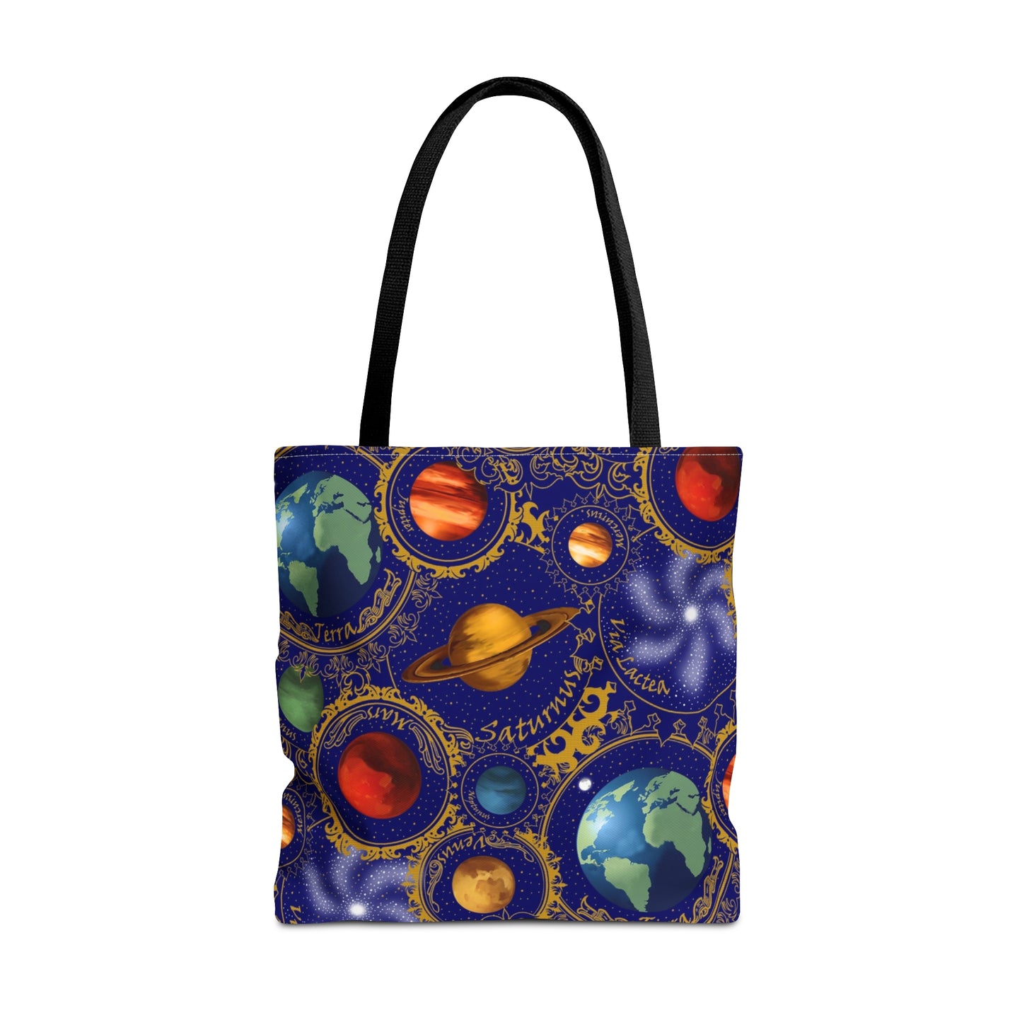 Tote Bag: Large-18x18; Celestial Planets-Blue