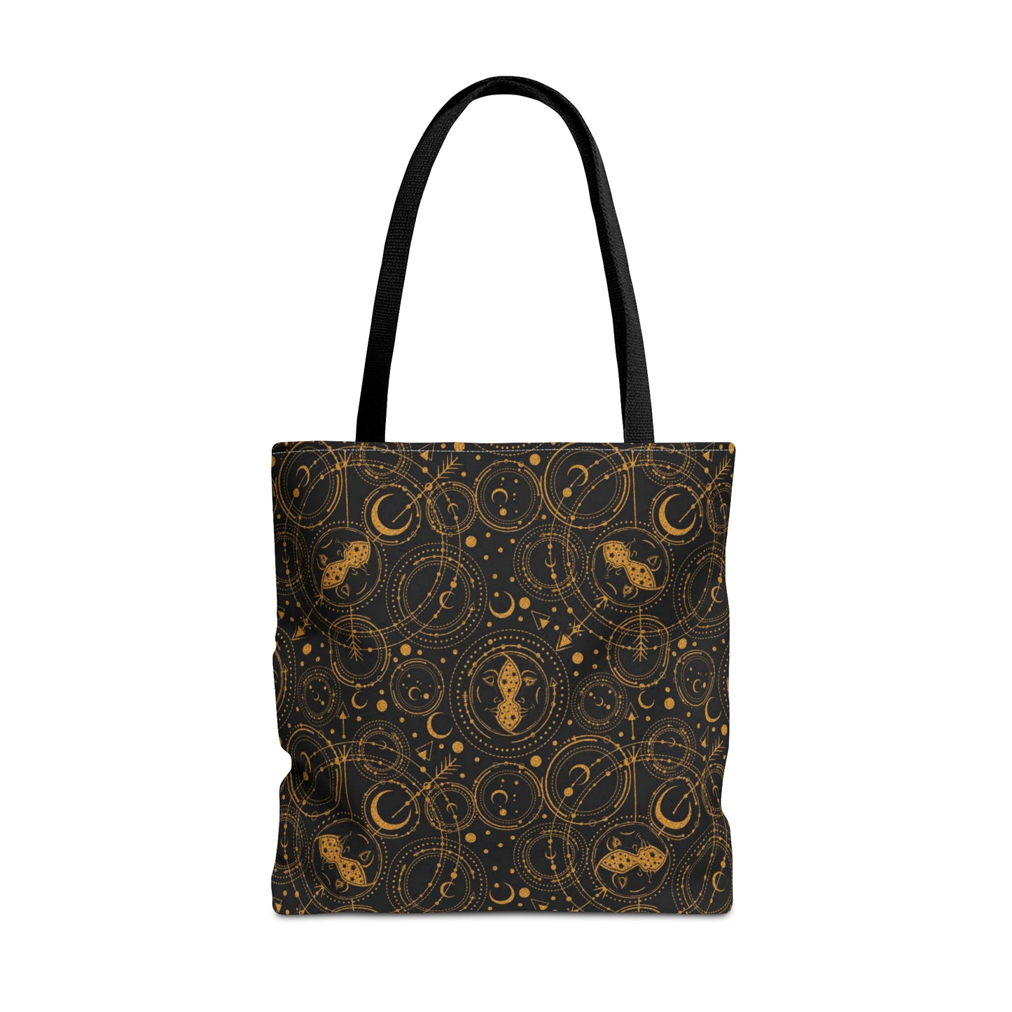 Tote Bag: large-18x18; "Cosmos" - Zodiac Gold Silhouette