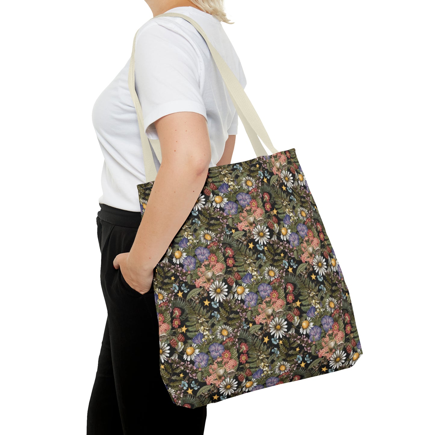 Tote Bag: large-18x18; "The Sun, The Moon, And The Stars"