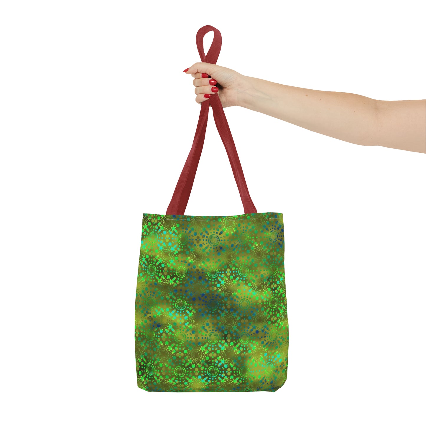 Tote Bag: Large-18x18; Dreamscapes-Green Kalaidoscope