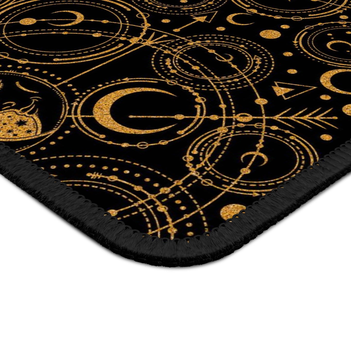 Mouse Pad-Gaming; 9x7: "Cosmos" Zodiac Gold Silhouette: