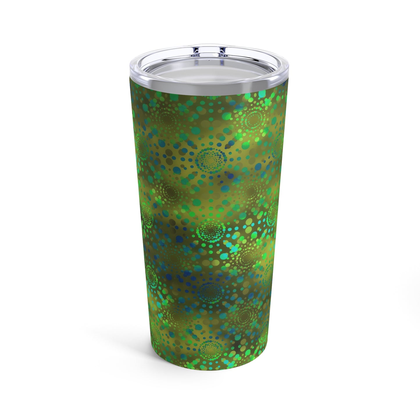 Thermal Tumbler: 20 oz: Dreamscapes-Green Kaleidoscope