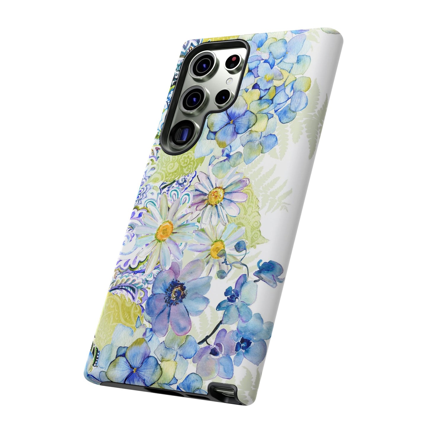 Samsung Galaxy S23 - Tough Case-Phone Case: Leah-Flower Border
