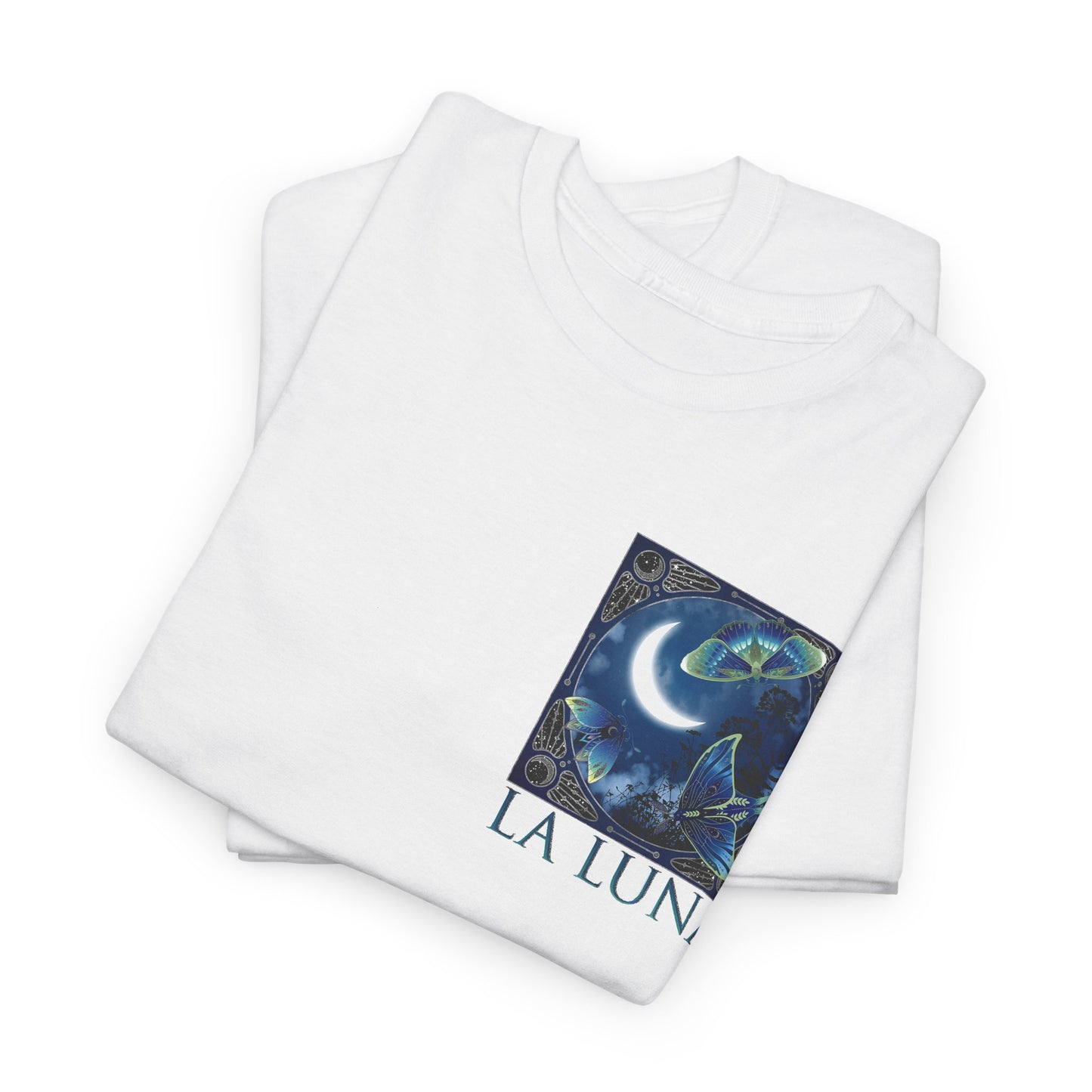 La Luna Moon Phases T-Shirt – Celestial Blue Lunar Graphic Tee