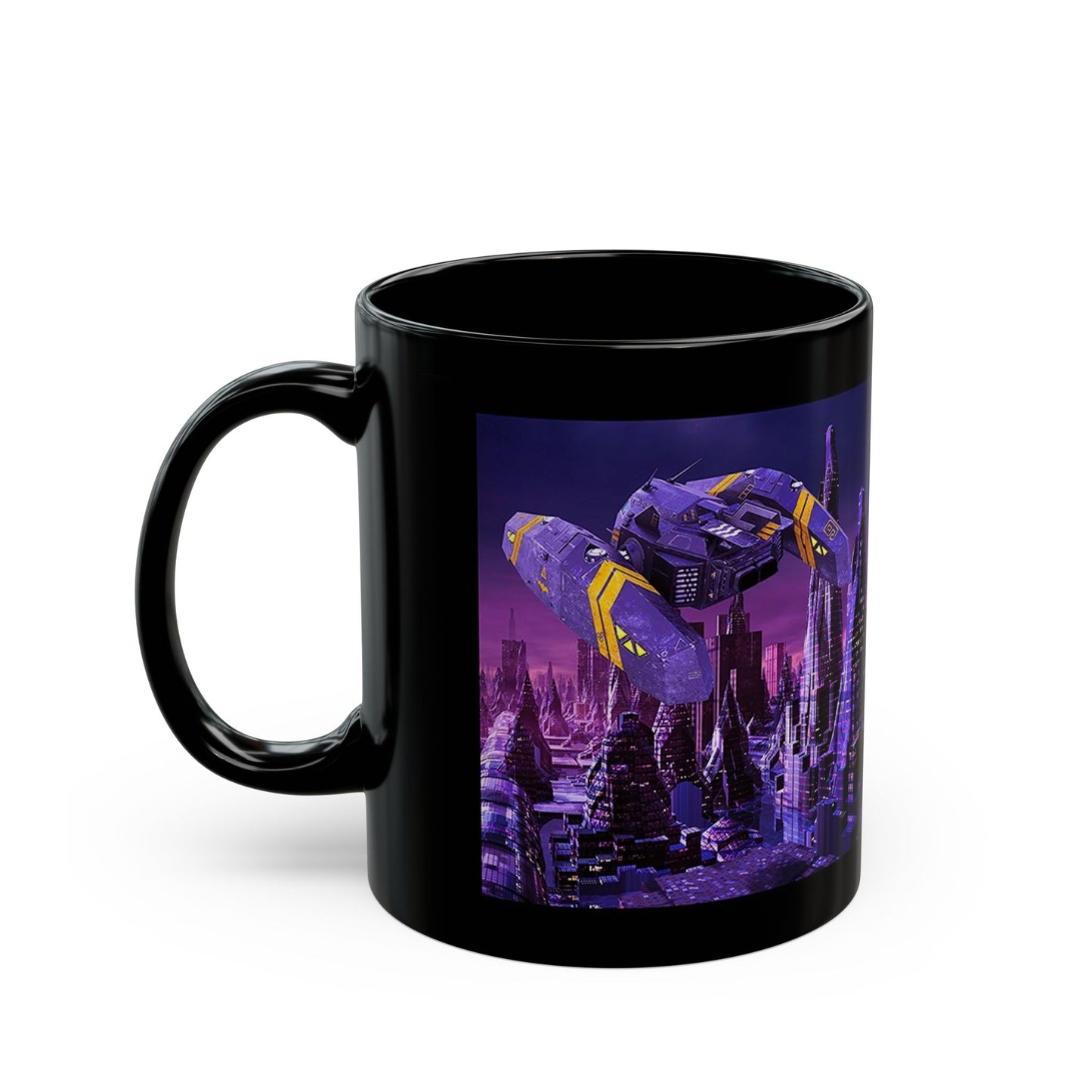 Ceramic Mug: Black; Sci-Fi