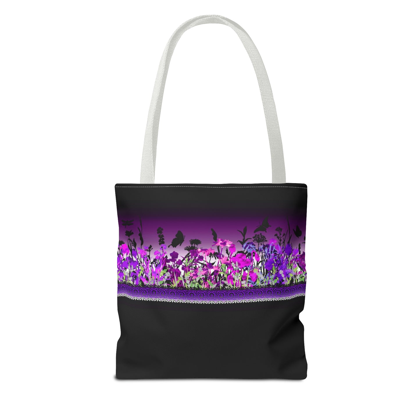 Tote Bag: Large-18x18; Dreamscapes-Purple Border