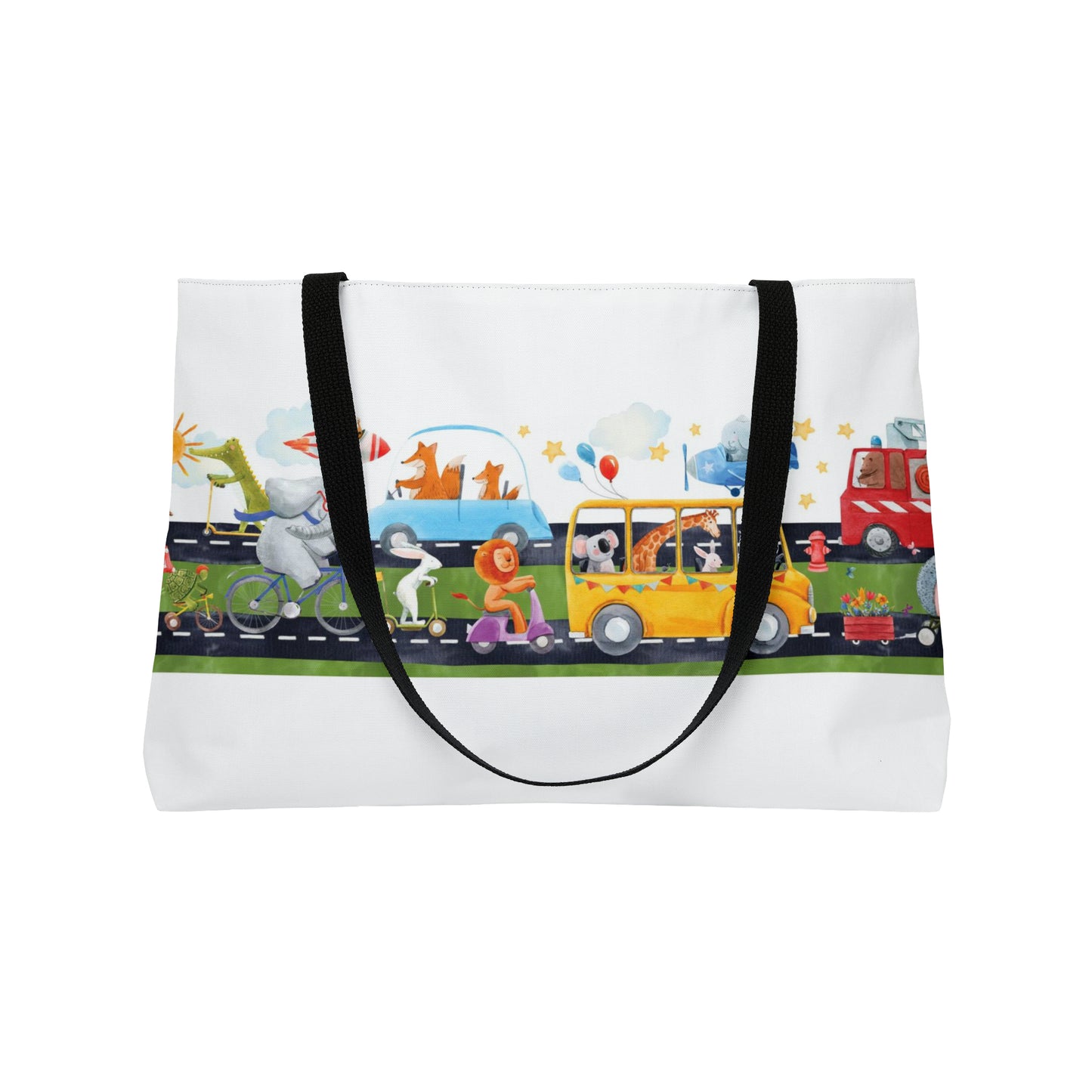 Weekender Tote Bag (Large): On The Go - Border