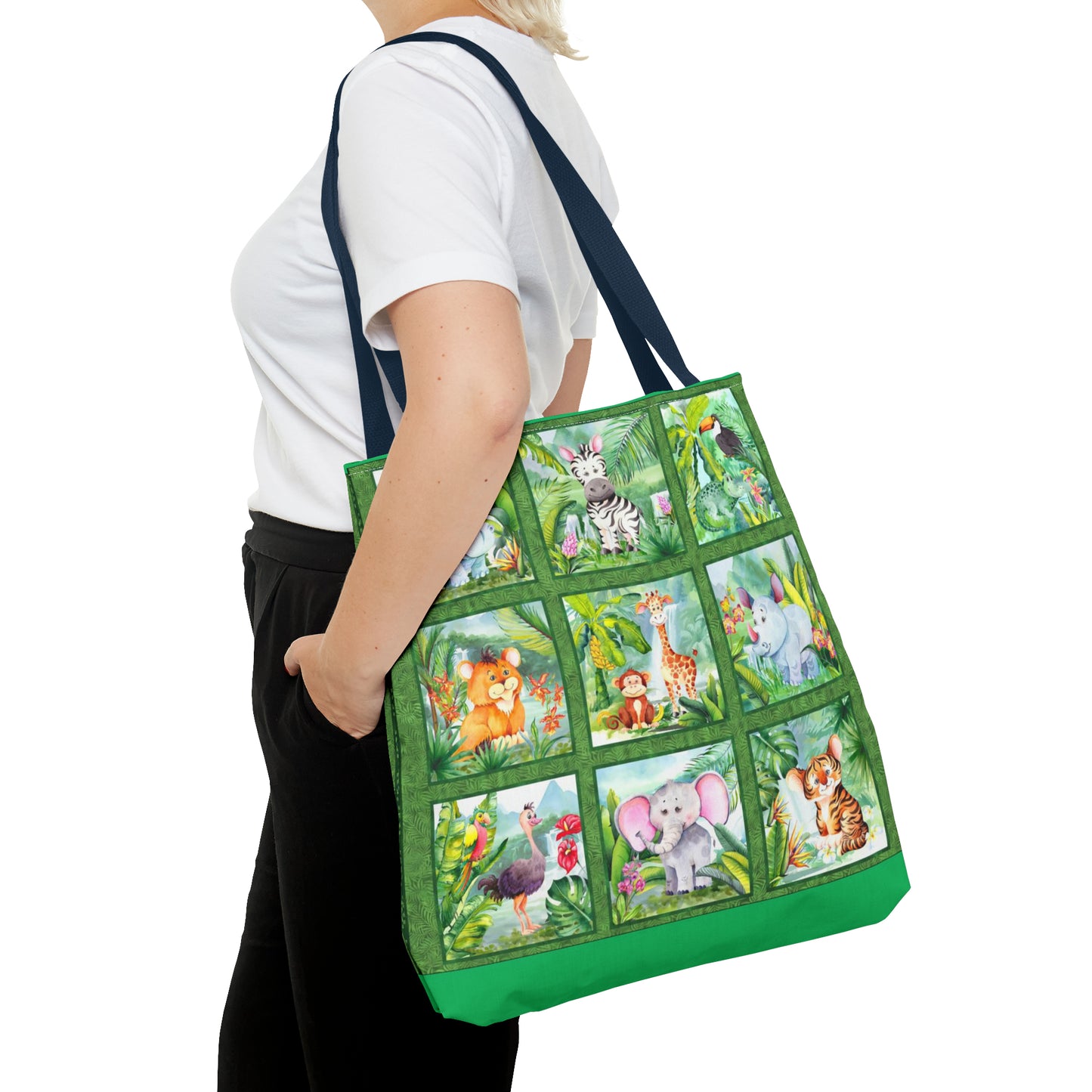 Tote Bag: large-18x18; "Jungle Friends"