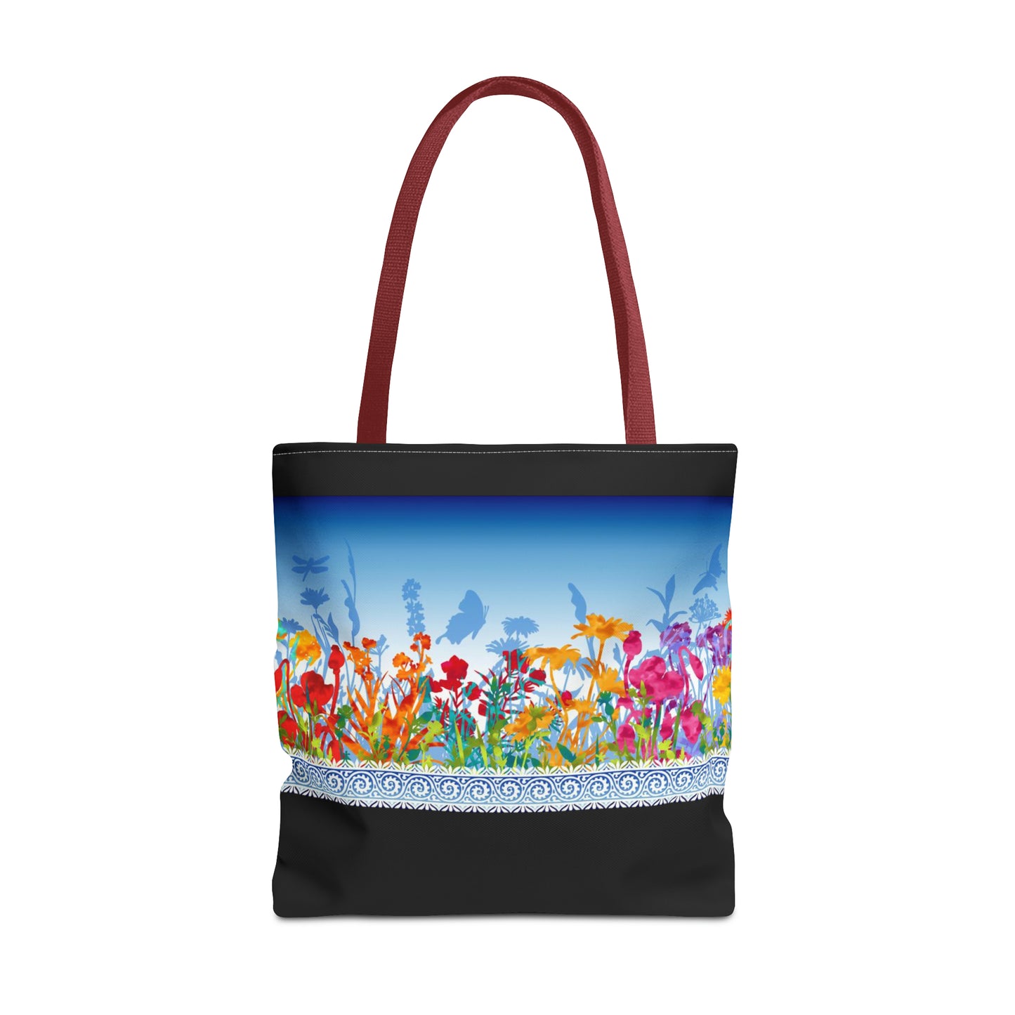 Tote Bag: Large-18x18; Dreamscapes-Light Blue Border