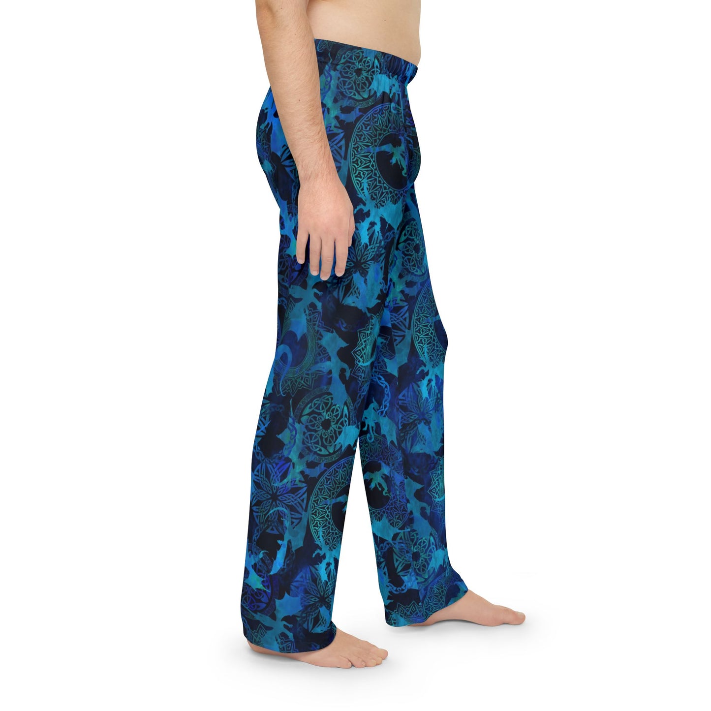 Blue Ocean Skull Print Pajama Pants