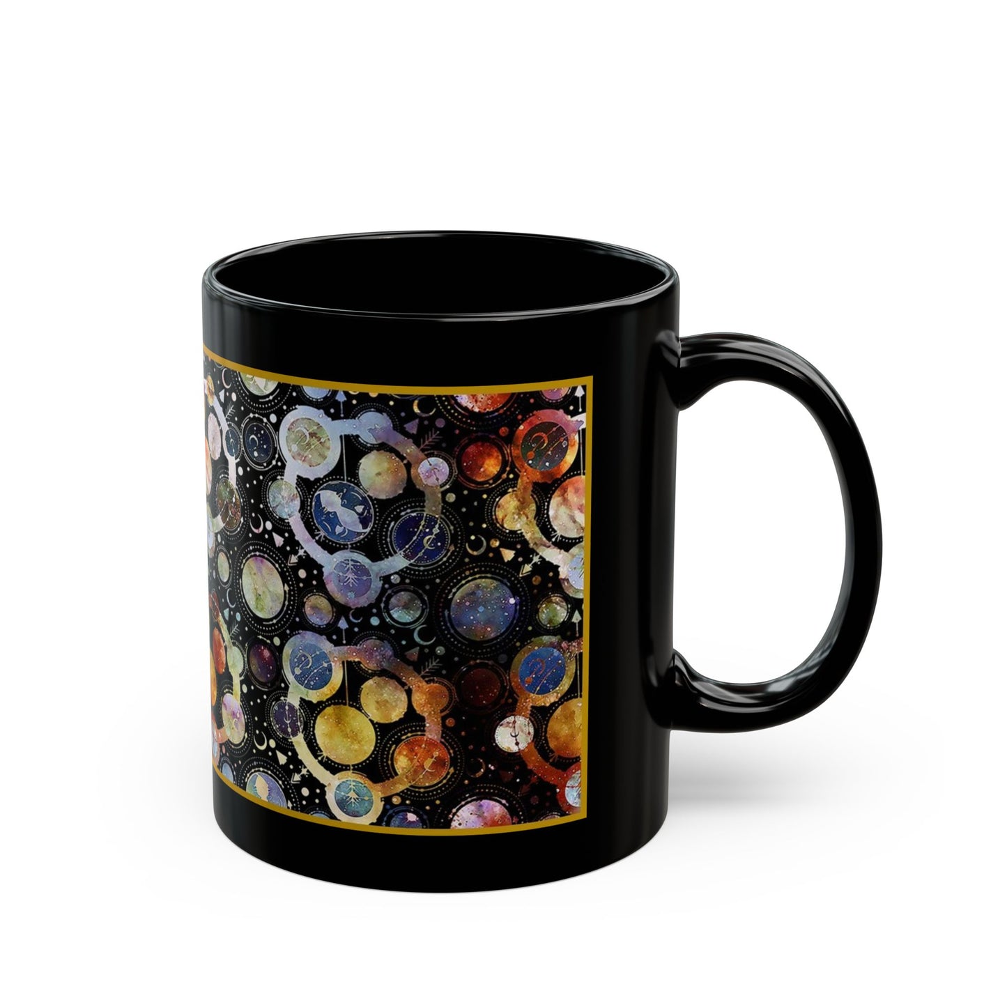 Ceramic Mug: Black; Cosmos