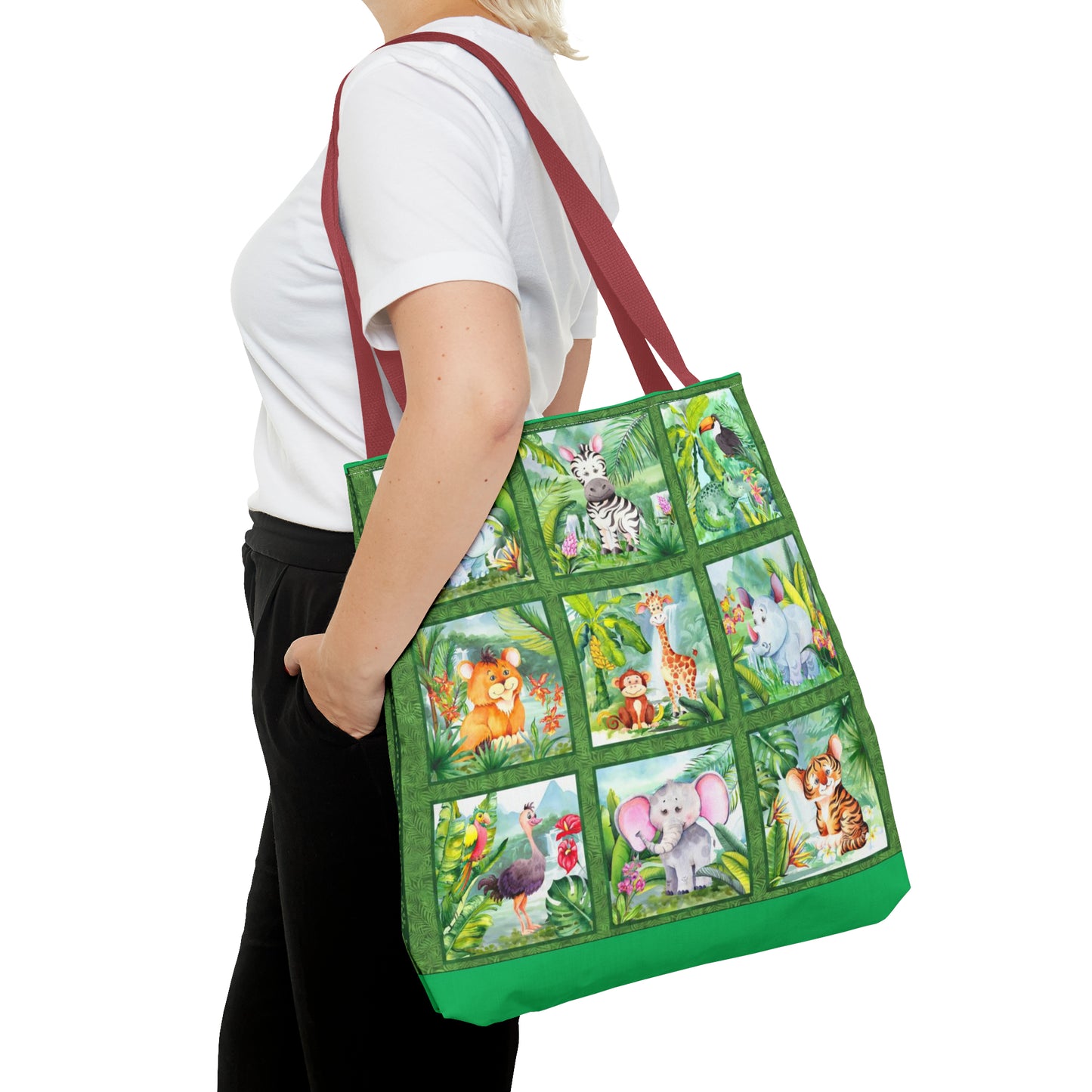 Tote Bag: large-18x18; "Jungle Friends"