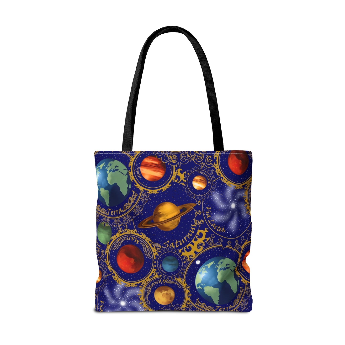Tote Bag: Large-18x18; Celestial Planets-Blue