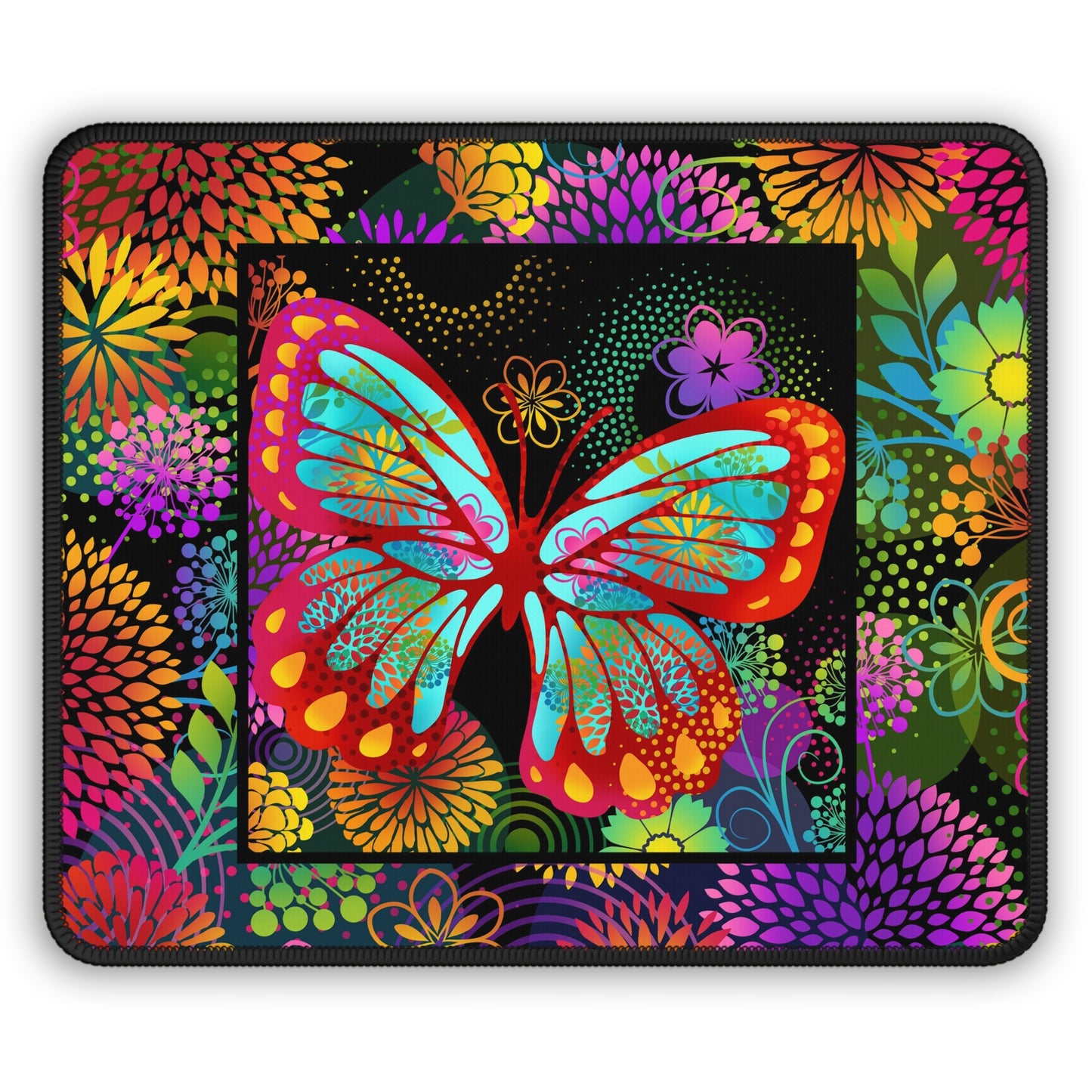 Mouse Pad-Gaming; 9x7 - "Unusual Garden" - Butterfly 2