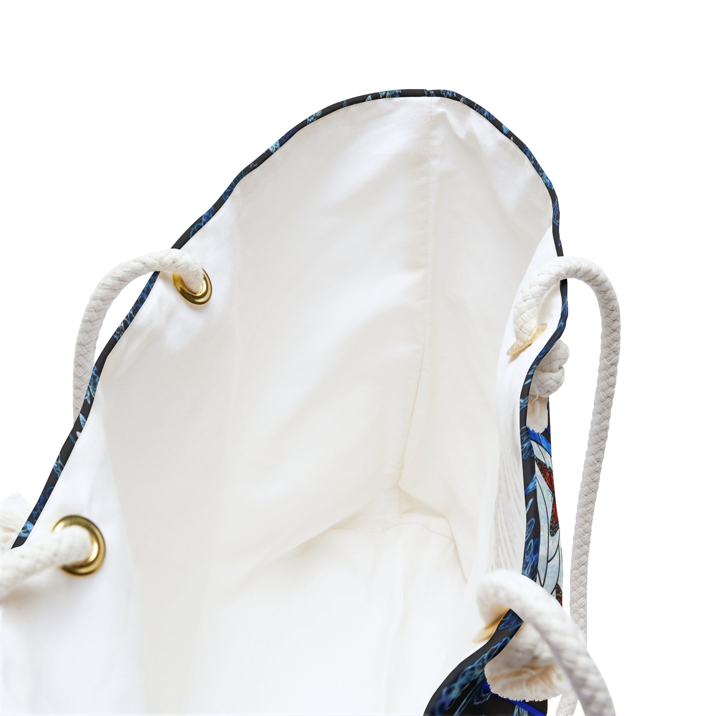 Blue Hydrangea & Butterfly Weekender Bag — Floral Travel Tote