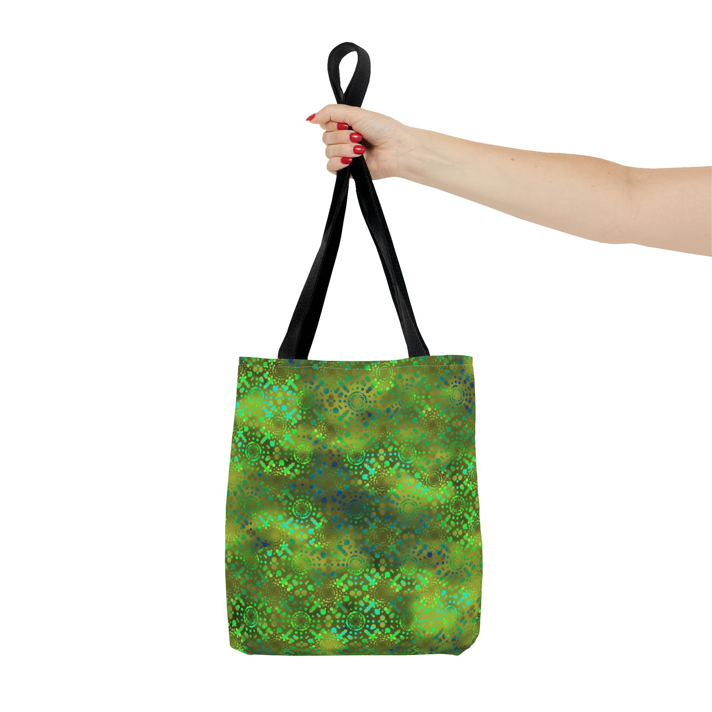 Tote Bag: Large-18x18; Dreamscapes-Green Kalaidoscope