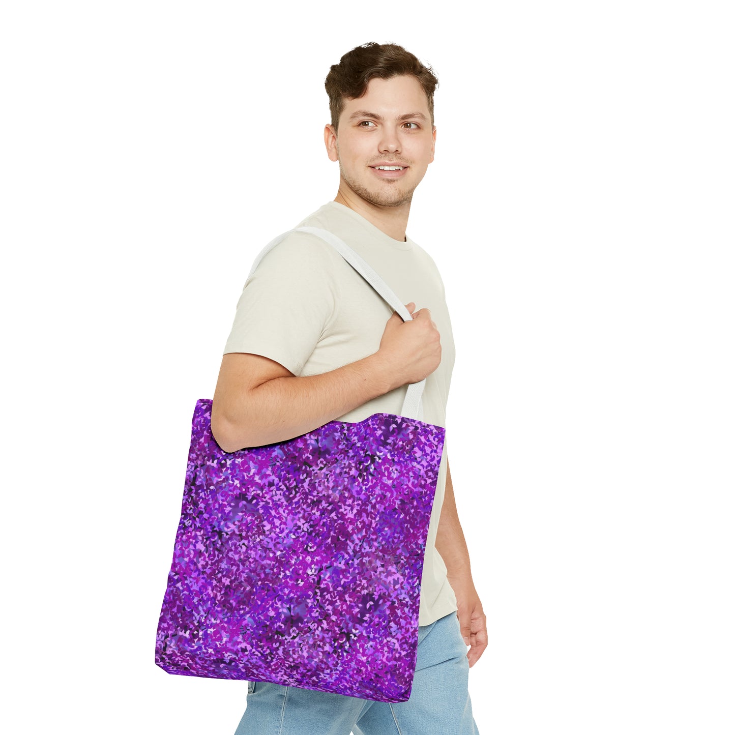 Tote Bag: Large-18x18; Dreamscapes-Purple Leaves