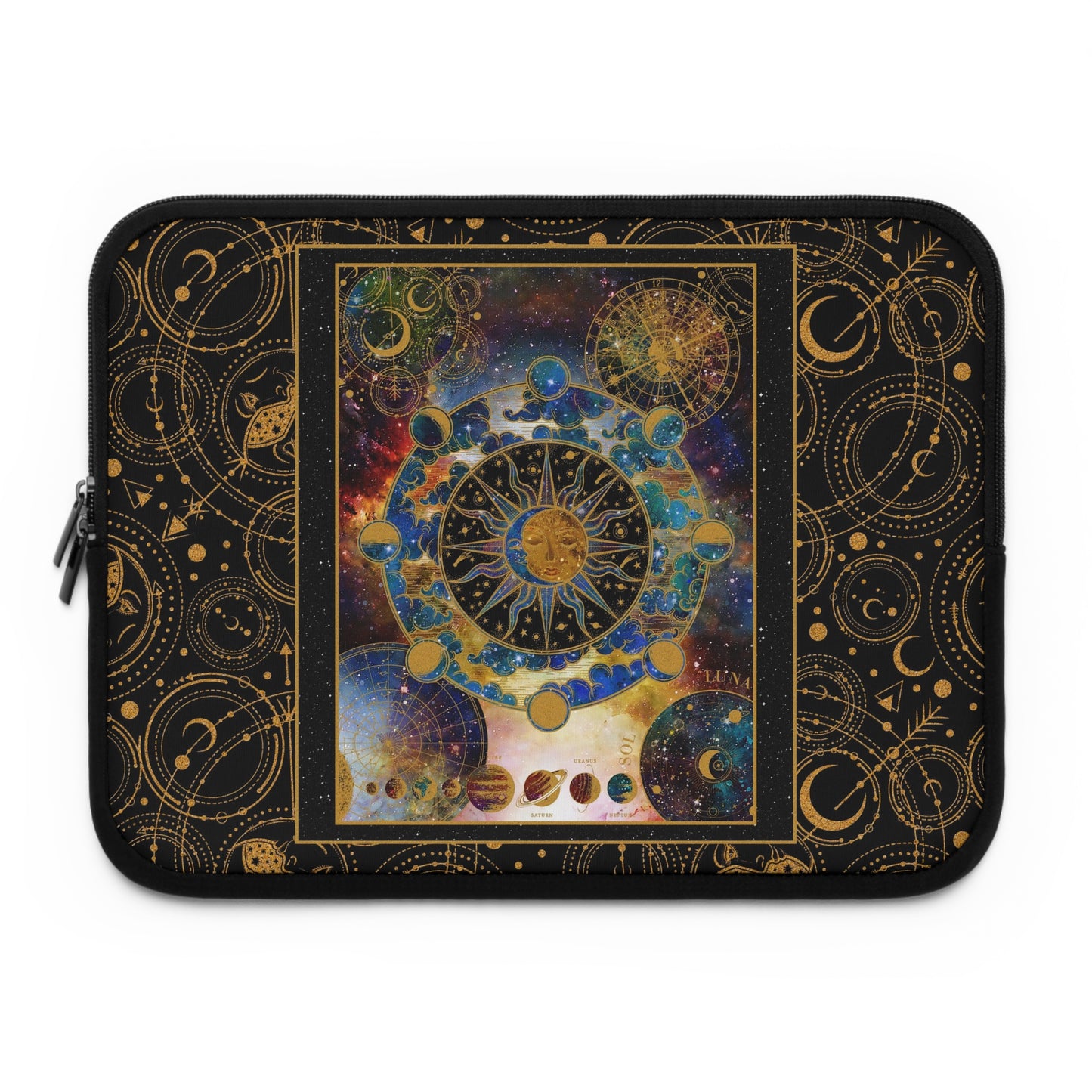 Laptop Sleeve (Sizes: 13", 15", 17) Cosmos - From In the Beginning Fabrics.