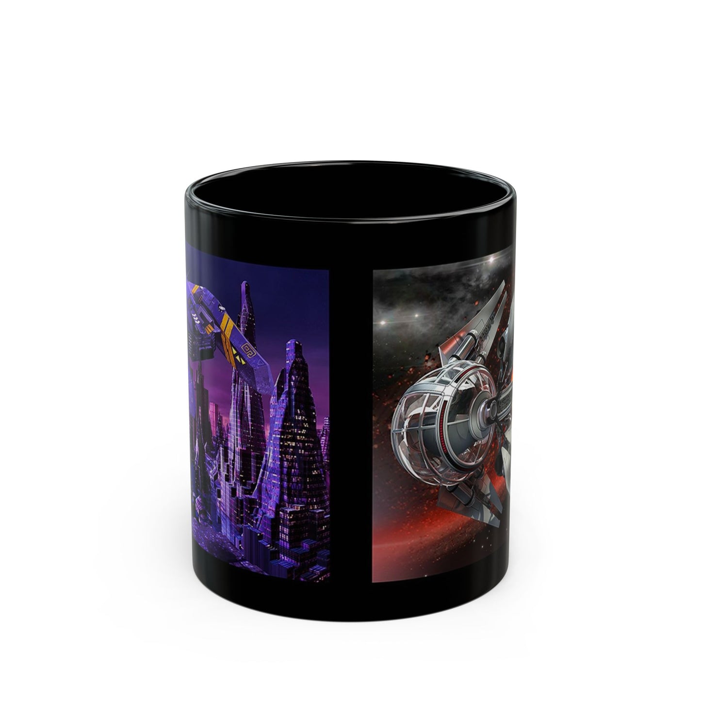 Ceramic Mug: Black; Sci-Fi