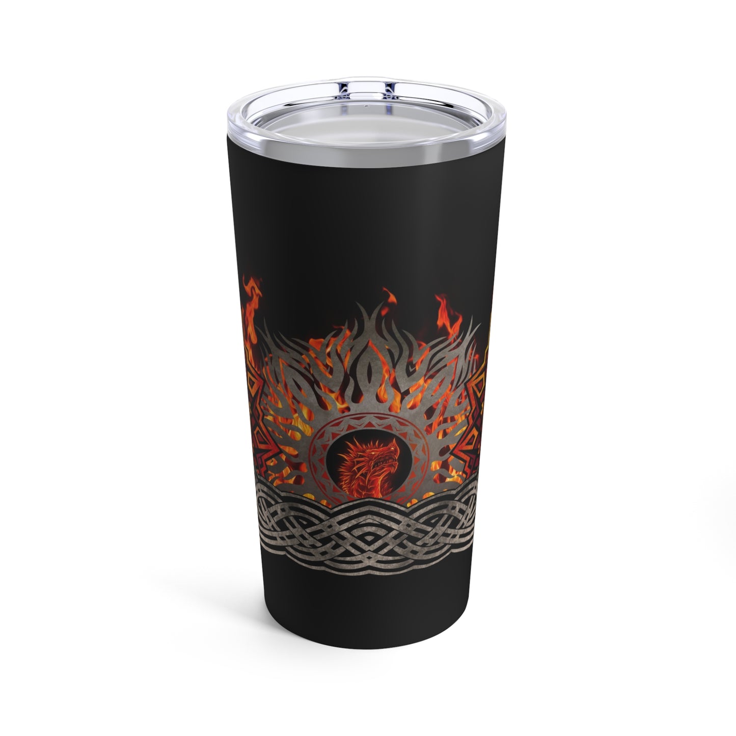 Thermal Tumbler: 20 oz: Dragons-Red Border