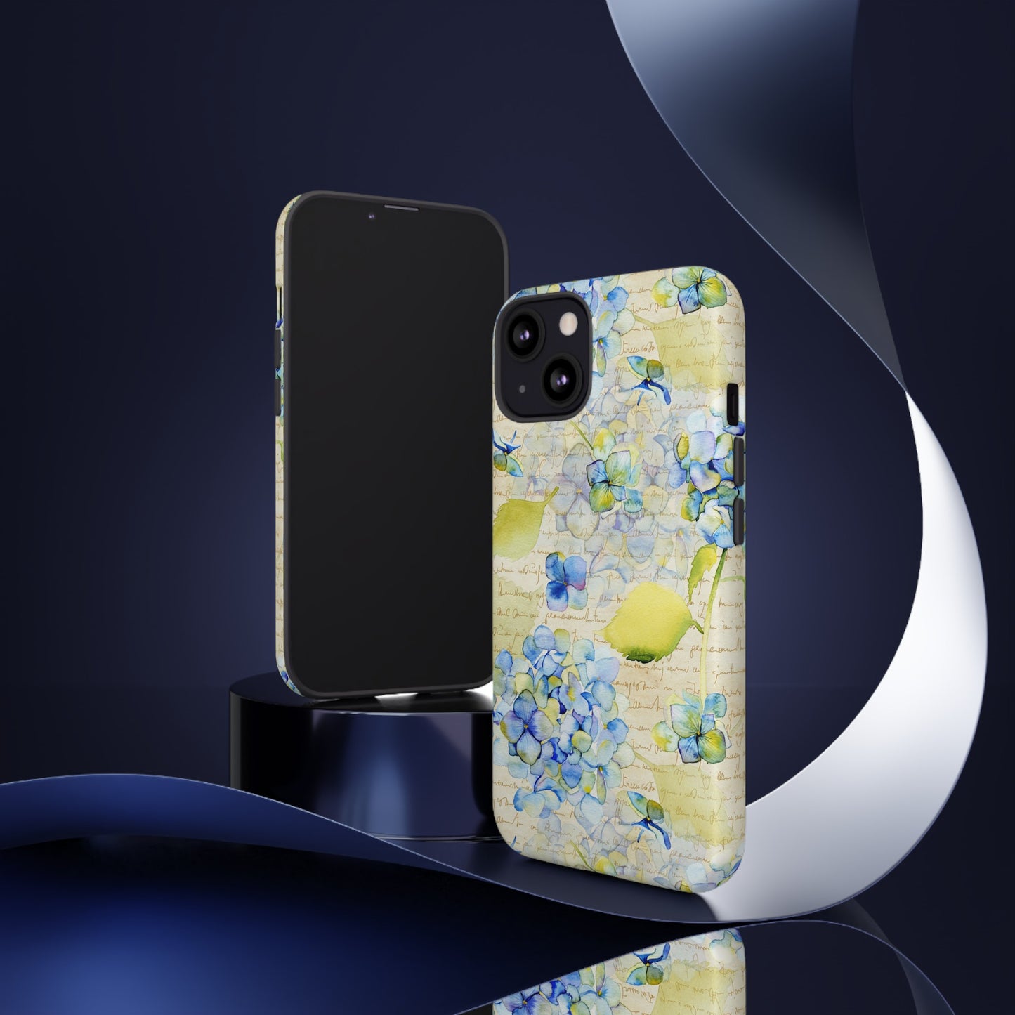 Apple I-Phone 13 (Series) Tough Case-Phone Case: Leah [Flowers W/Script}
