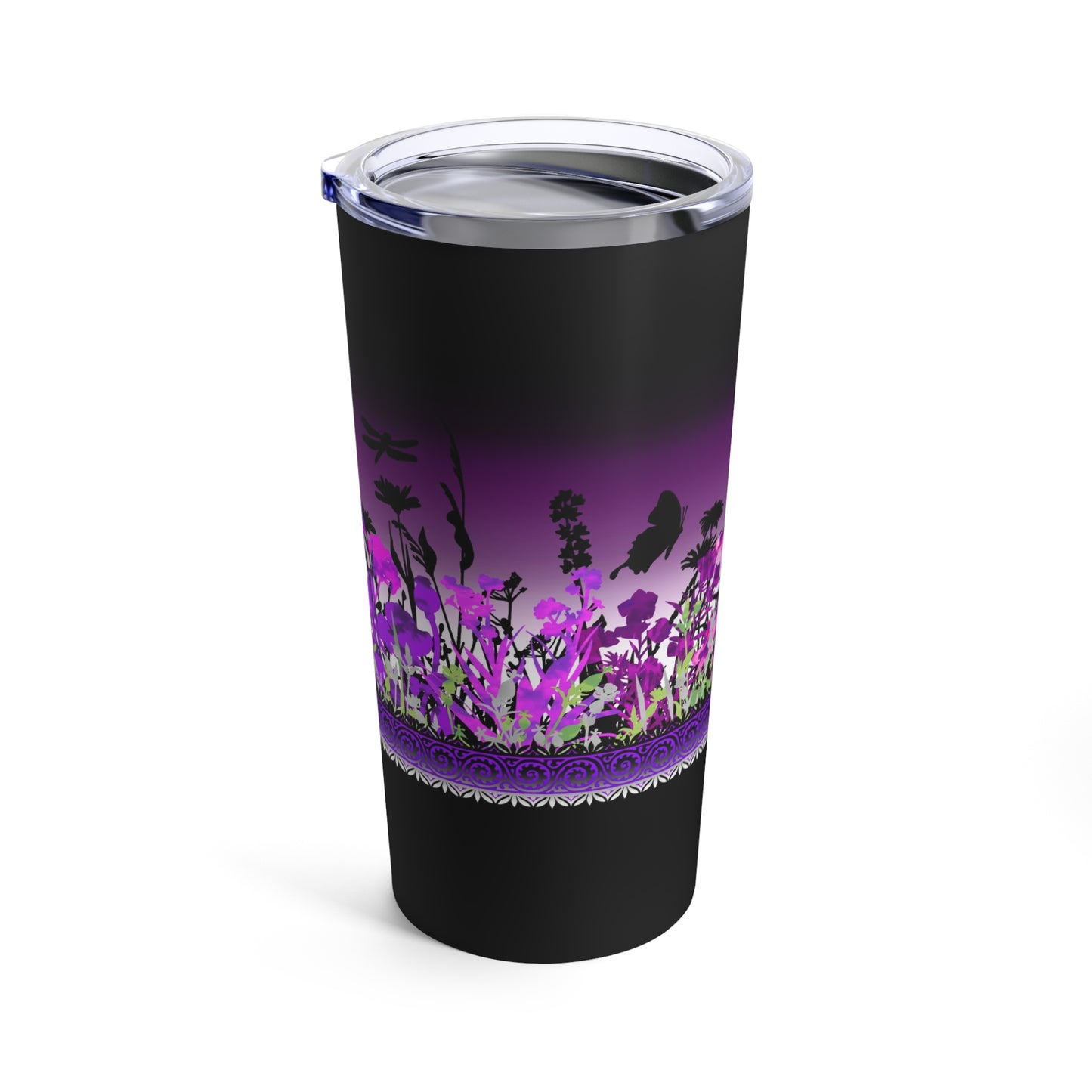 Thermal Tumbler: 20 oz: Dreamscapes-Lavendar Border