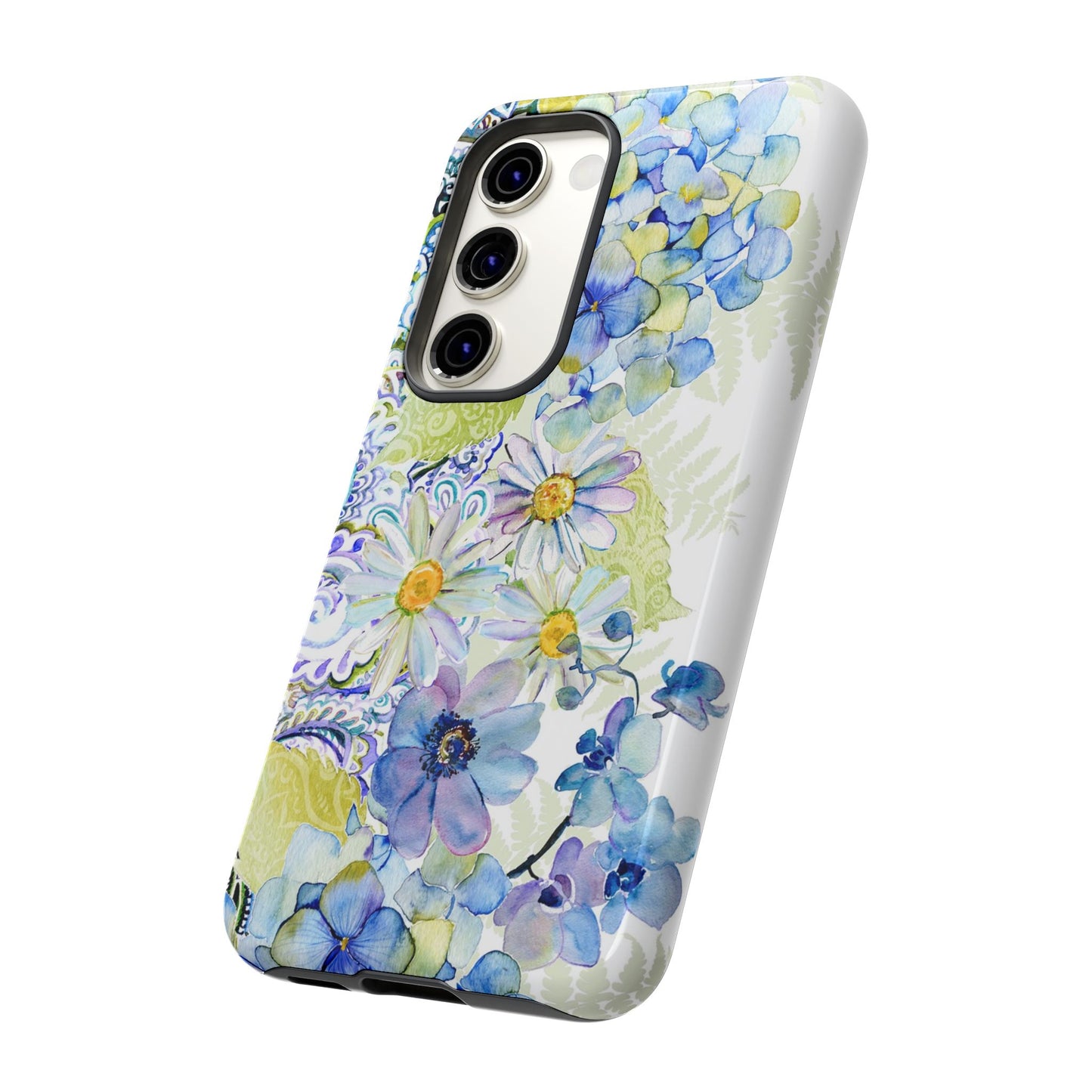 Samsung Galaxy S23 - Tough Case-Phone Case: Leah-Flower Border