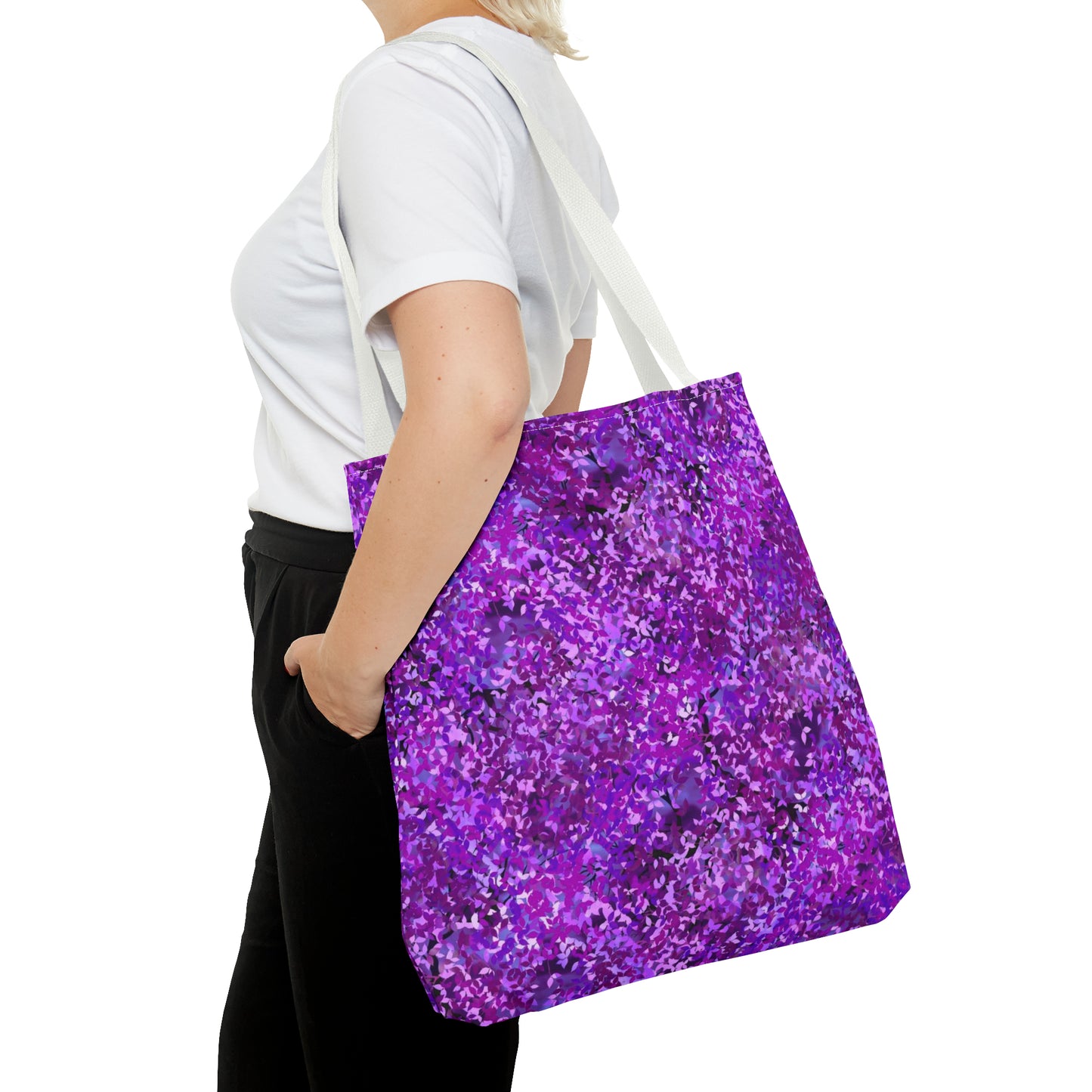 Tote Bag: Large-18x18; Dreamscapes-Purple Leaves