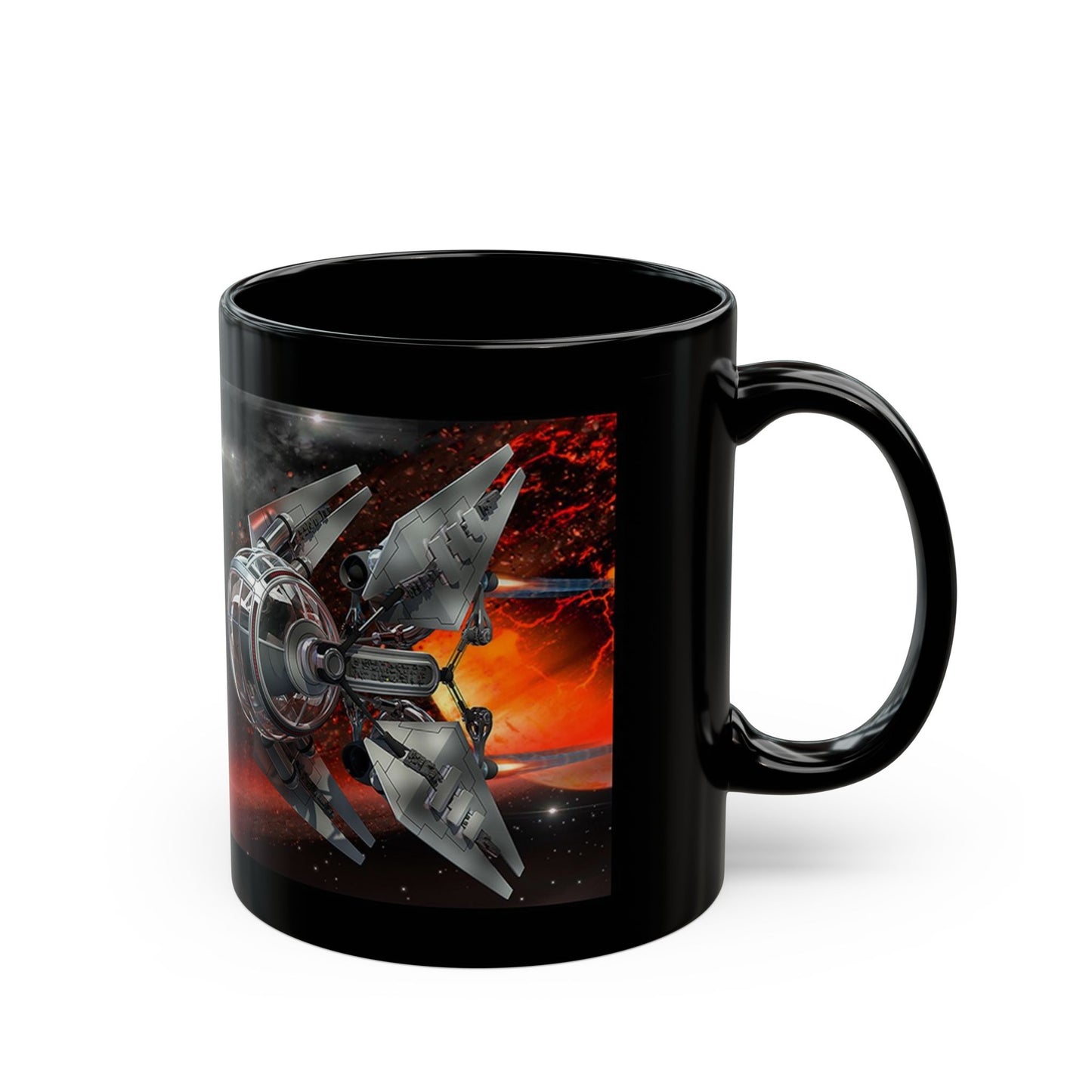 Ceramic Mug: Black; Sci-Fi