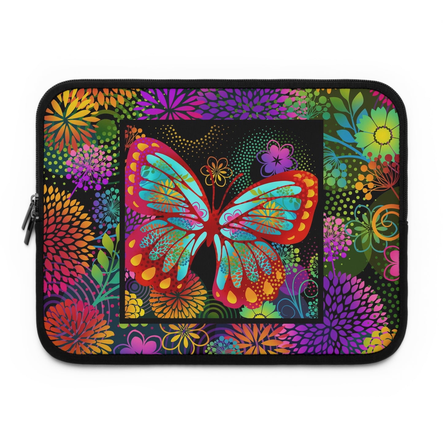 Laptop Sleeve (Sizes: 13", 15", 17") [Unusual Gardens-Butterfly 2.