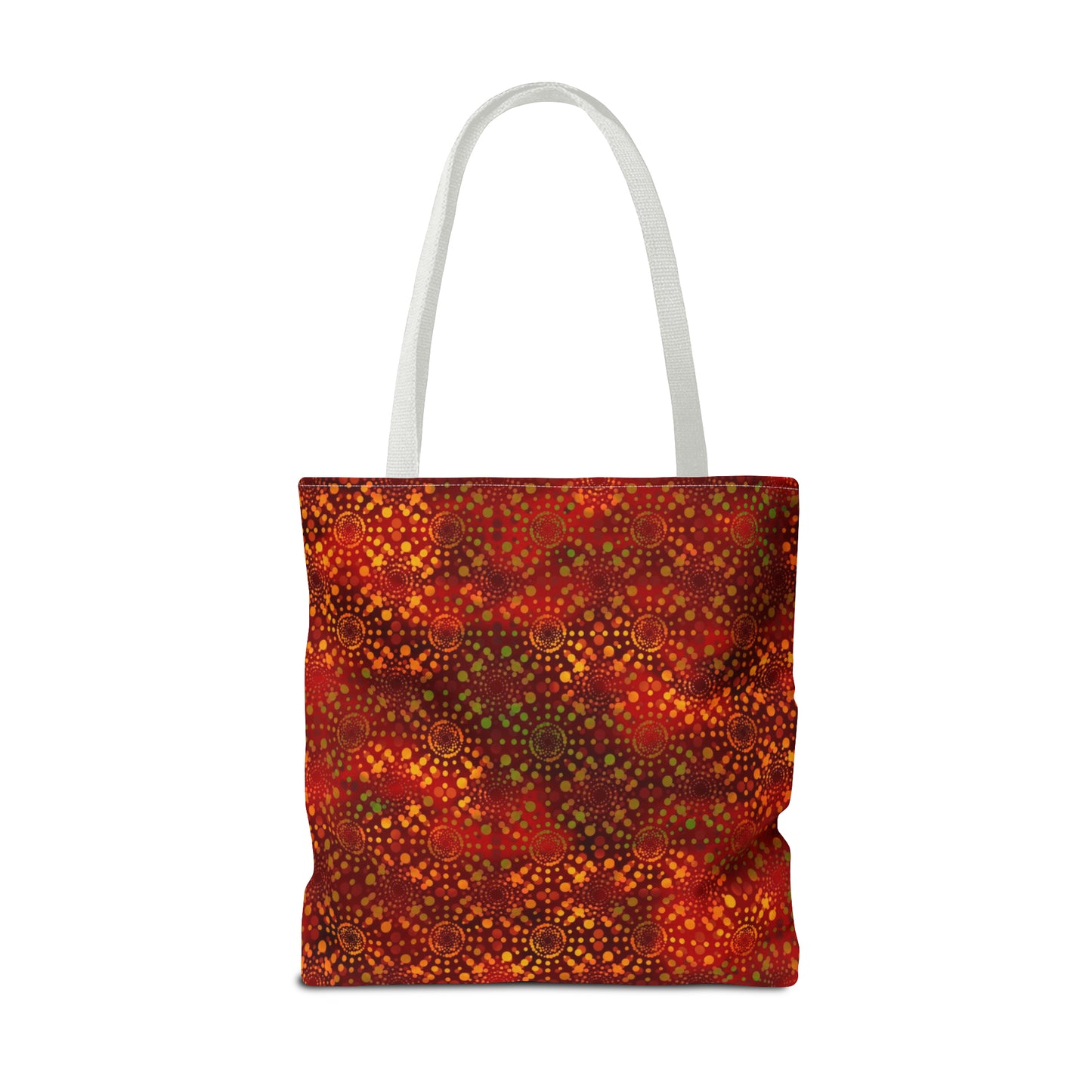 Tote Bag: Large-18x18: Dreamscapres Orange Kaleidoscopte:
