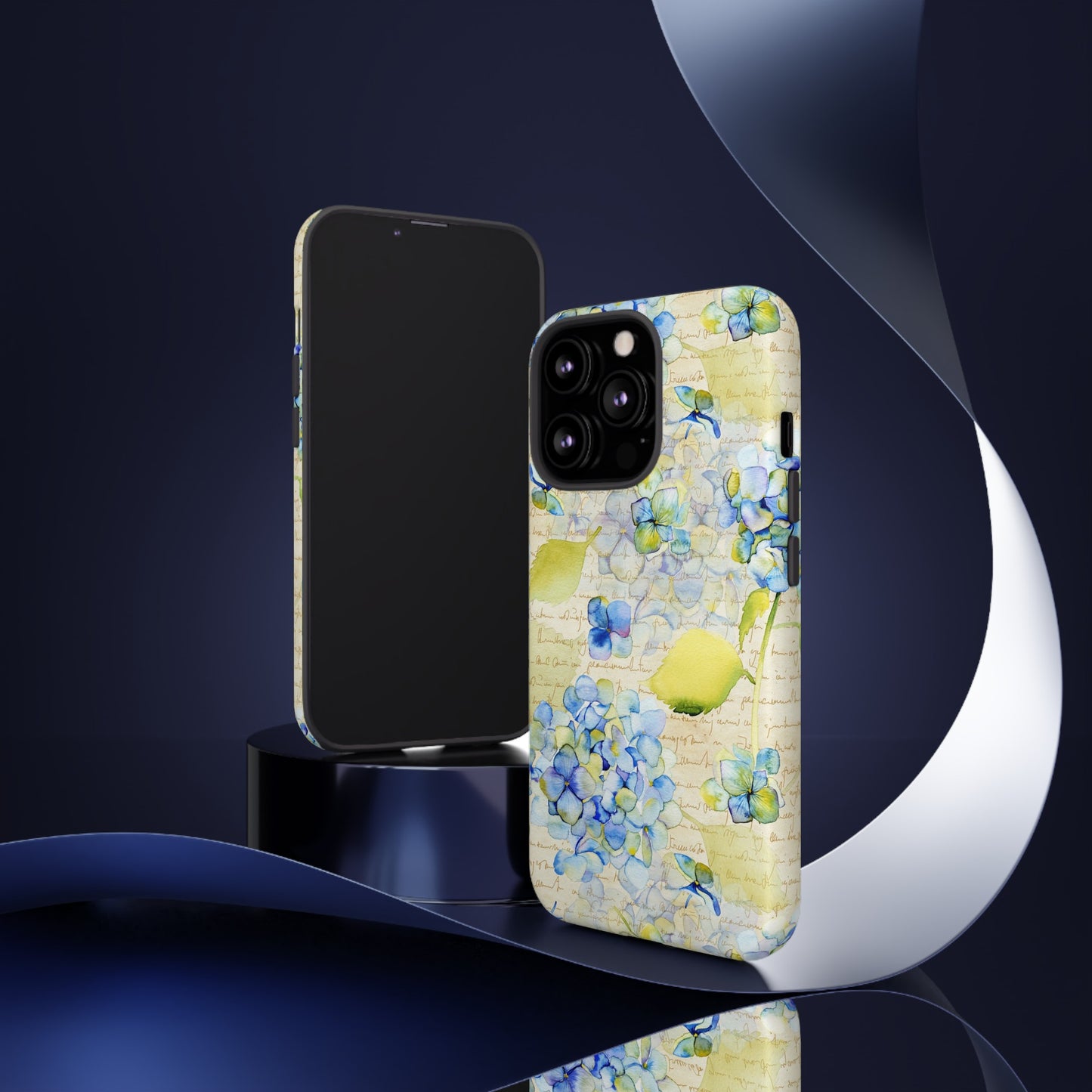 Apple I-Phone 13 (Series) Tough Case-Phone Case: Leah [Flowers W/Script}