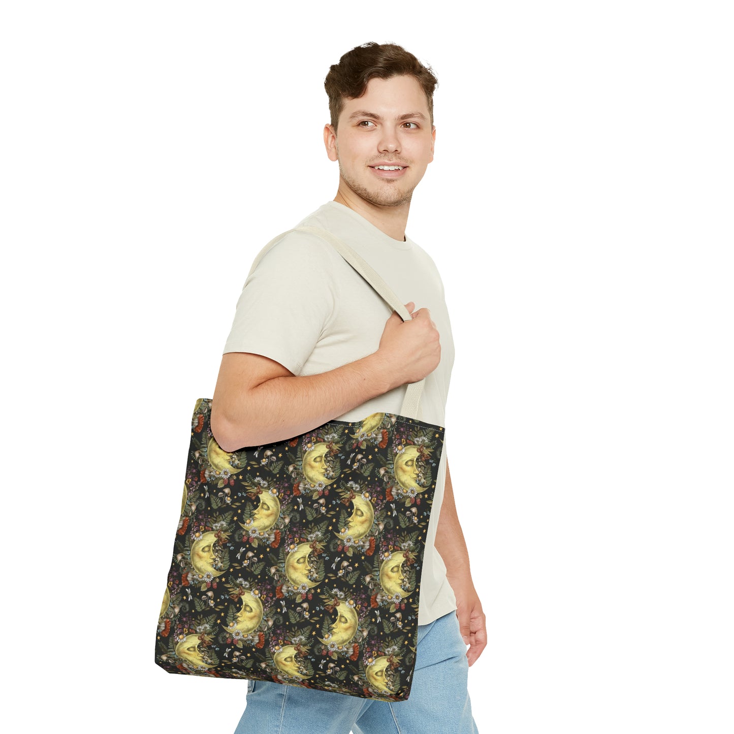 Tote Bag: large-18x18; "The Sun, The Moon, And The Stars"