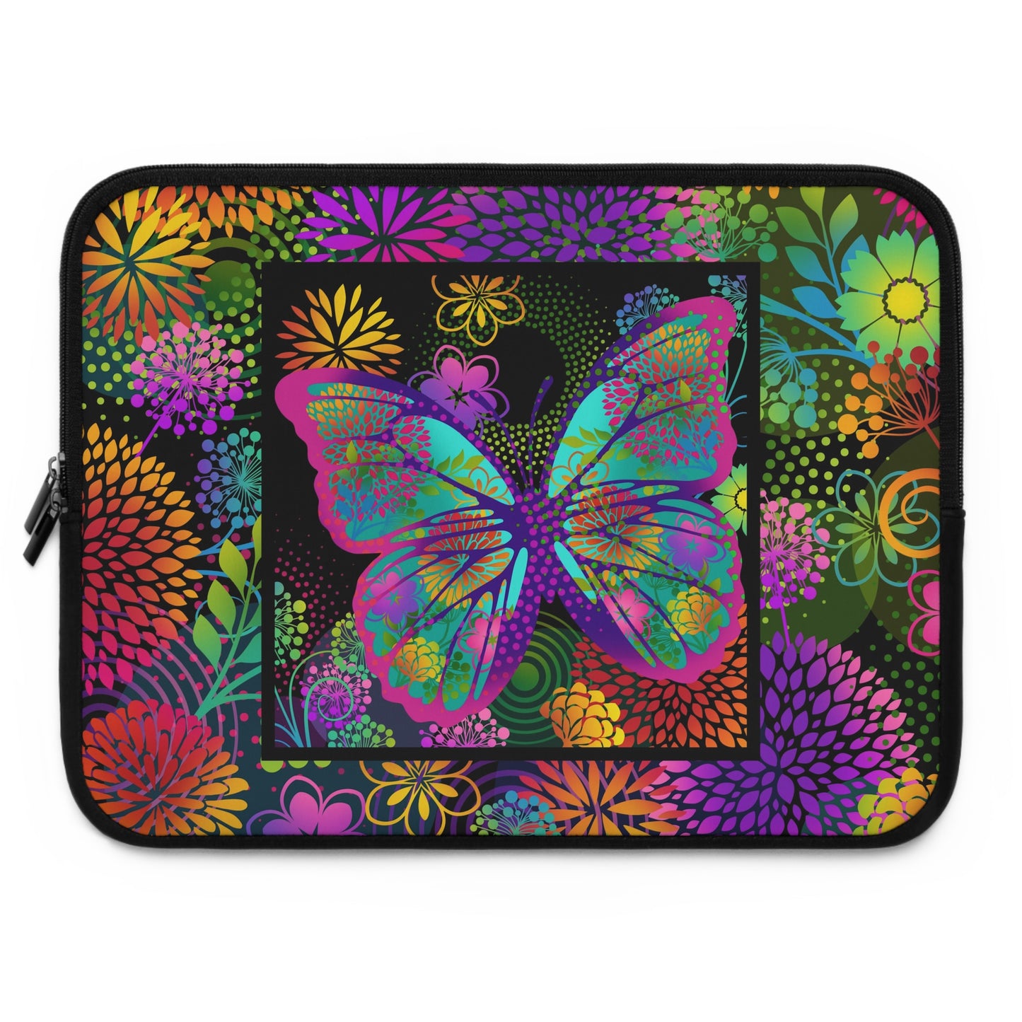Laptop Sleeve (Sizes: 13", 15", 17") [Unusual Gardens-Butterfly 3.
