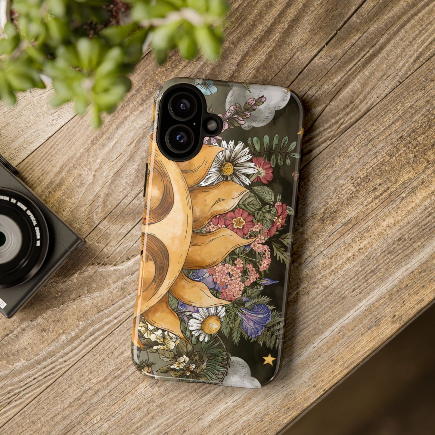 Samsung Galaxy Series Tough Case-Phone Case: The Sun, The Moon and The Stars: Sun Smiling