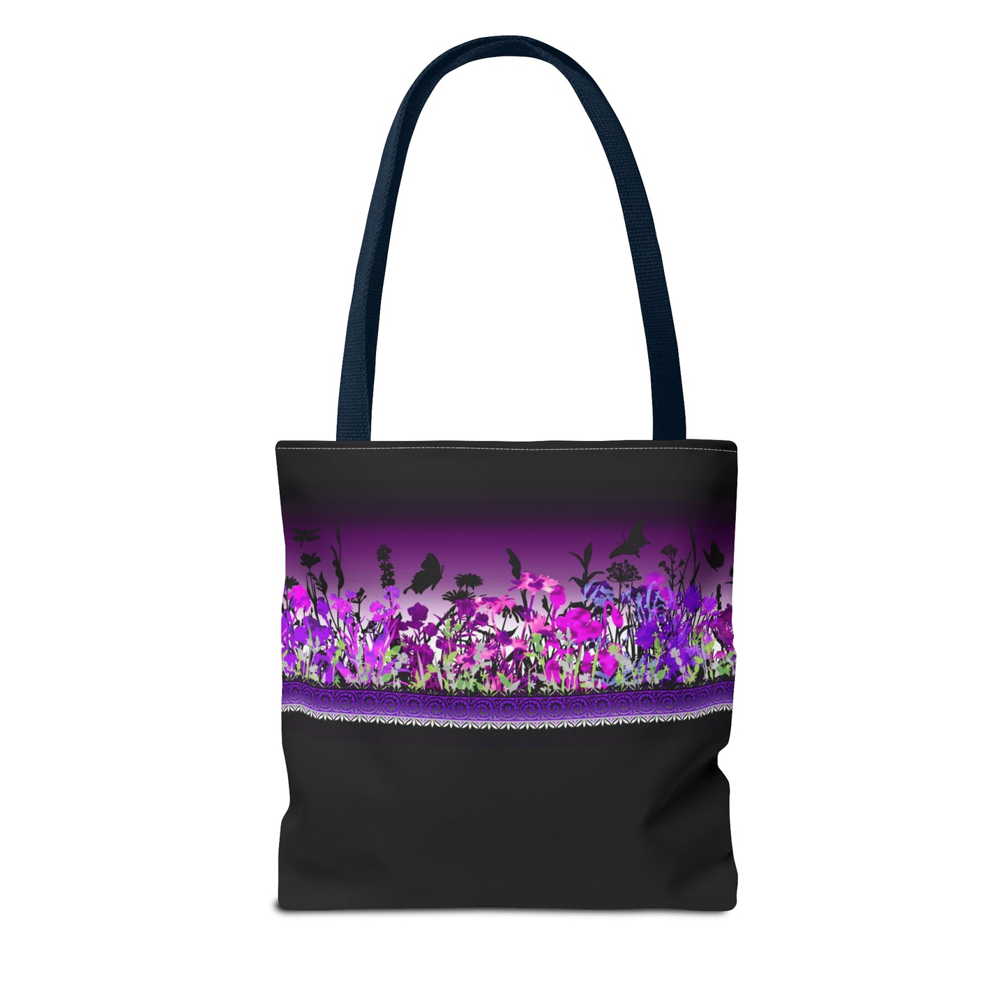 Tote Bag: Large-18x18; Dreamscapes-Purple Border