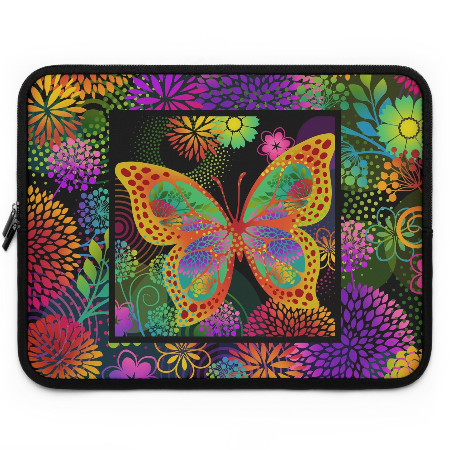 Laptop Sleeve (Sizes: 13", 15", 17") [Unusual Gardens-Butterfly 1.