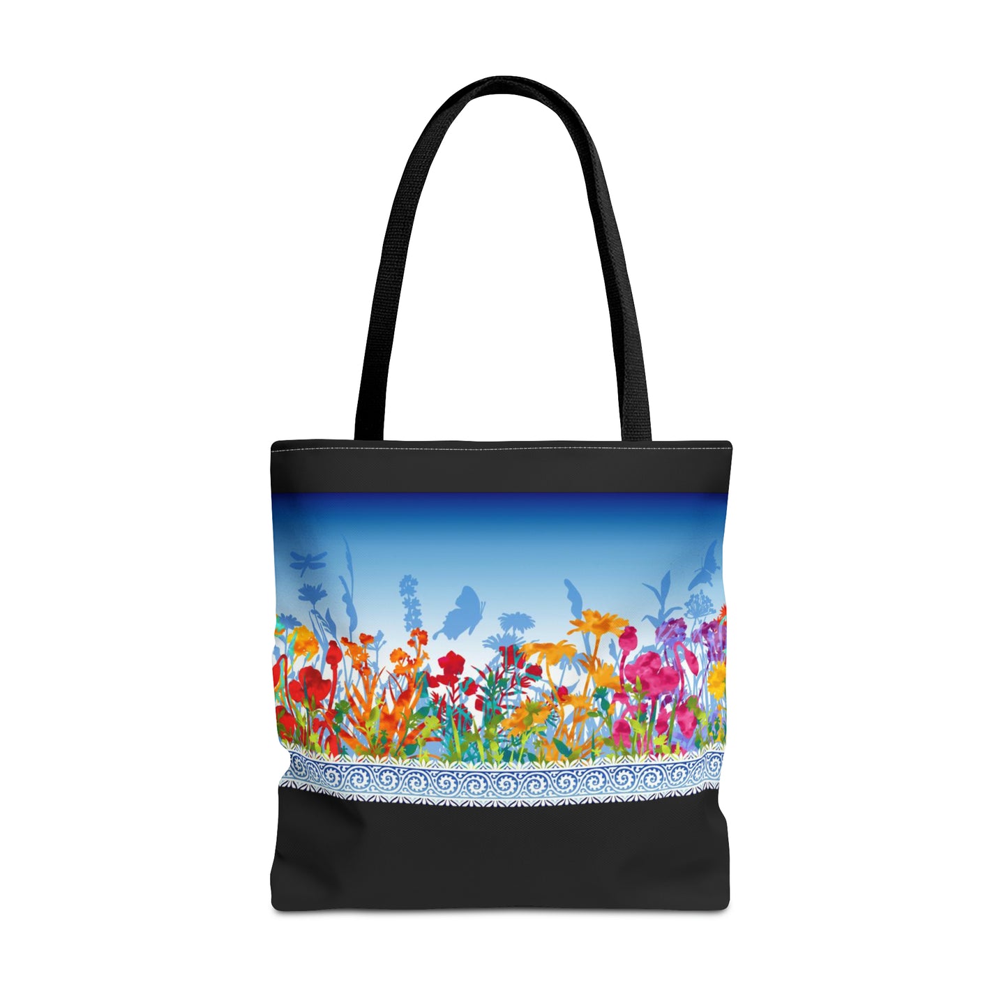 Tote Bag: Large-18x18; Dreamscapes-Light Blue Border
