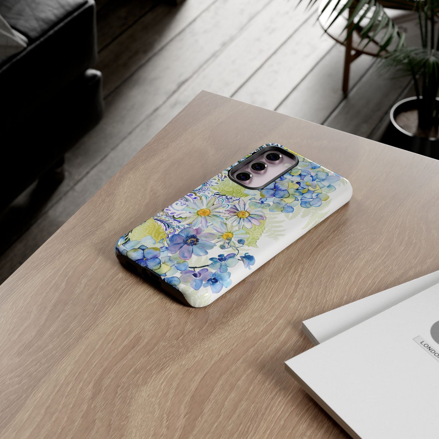Samsung Galaxy S23 - Tough Case-Phone Case: Leah-Flower Border