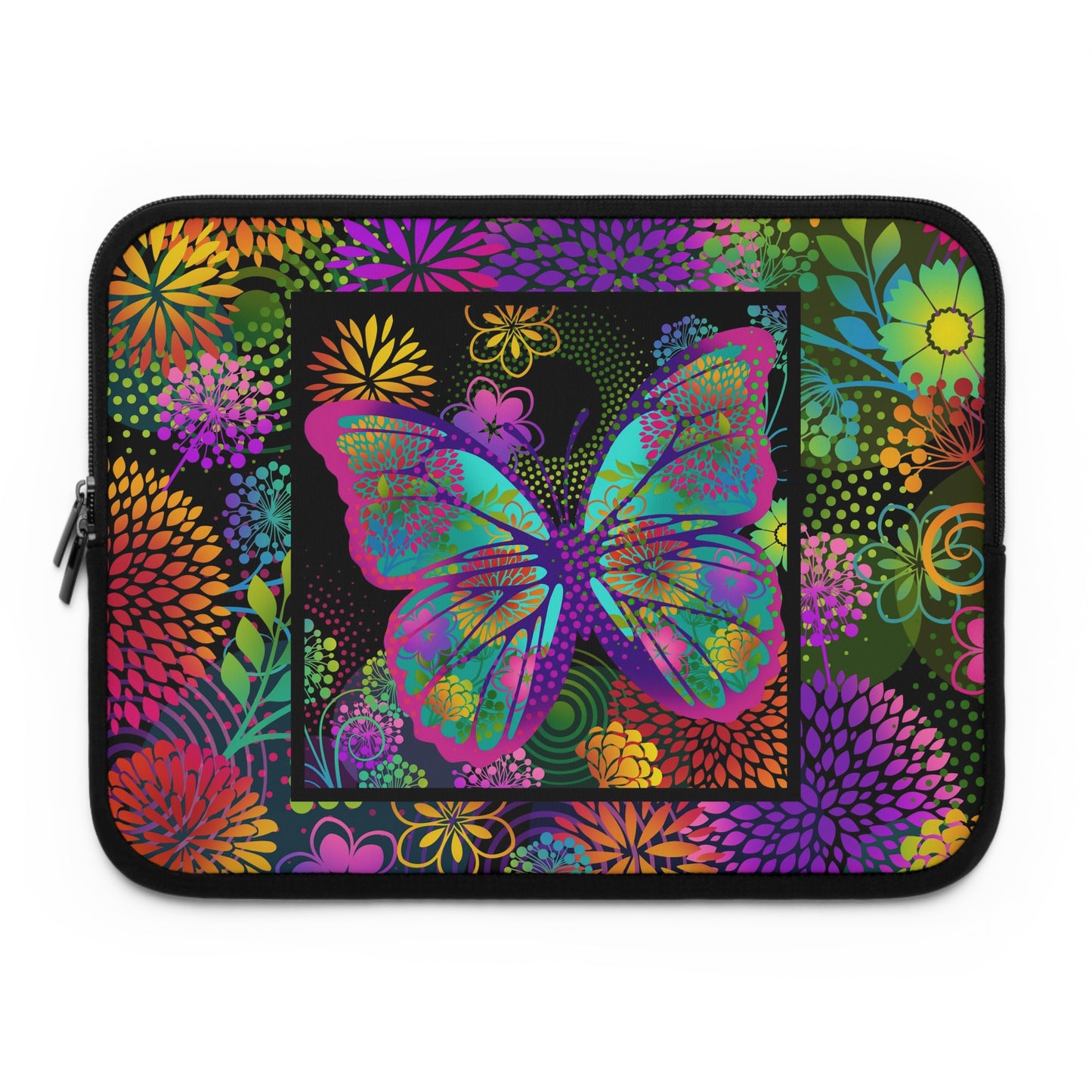 Laptop Sleeve (Sizes: 13", 15", 17") [Unusual Gardens-Butterfly 3.