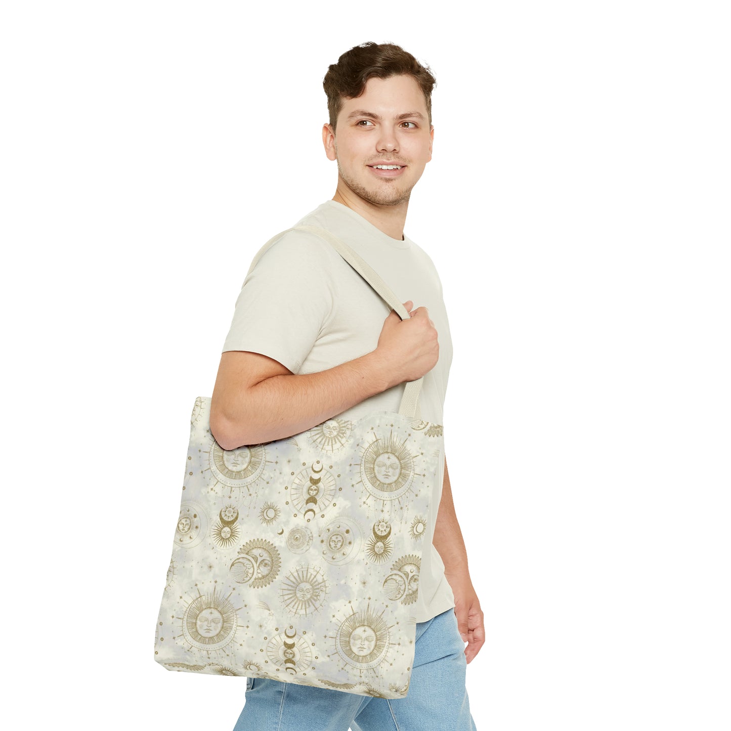 Tote Bag: large-18x18; "The Sun, The Moon, And The Stars"