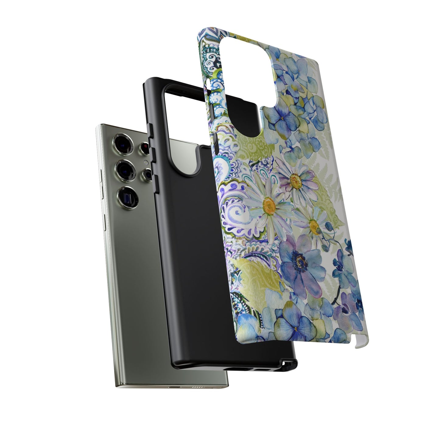 Samsung Galaxy S23 - Tough Case-Phone Case: Leah-Flower Border