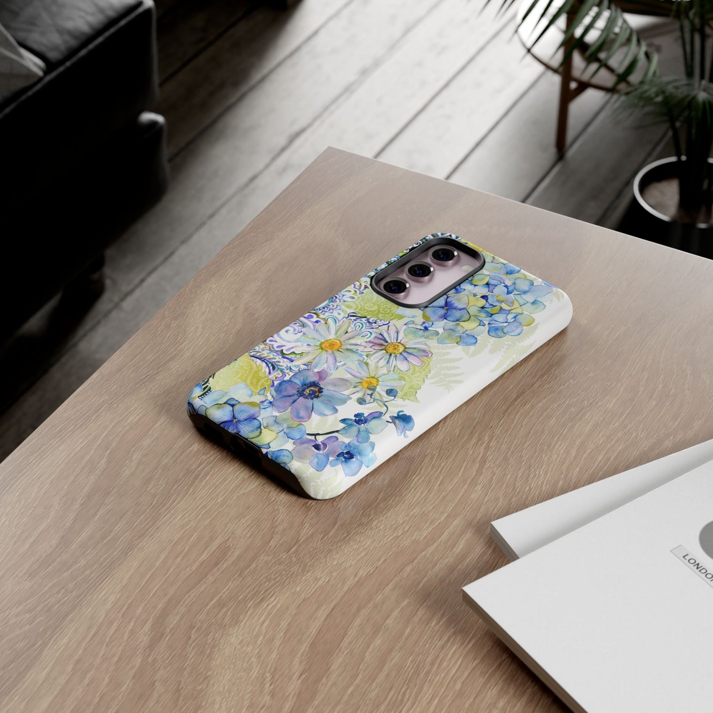 Samsung Galaxy S23 - Tough Case-Phone Case: Leah-Flower Border