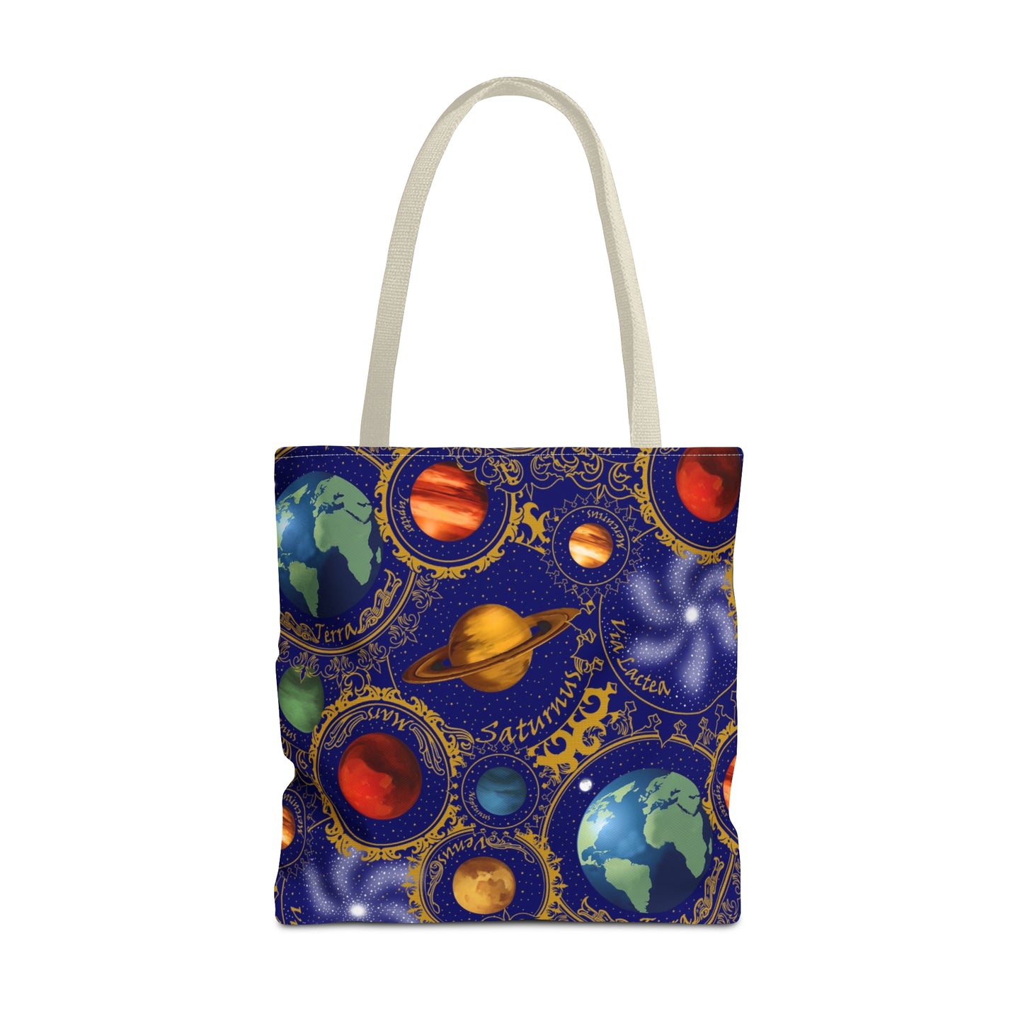 Tote Bag: Large-18x18; Celestial Planets-Blue