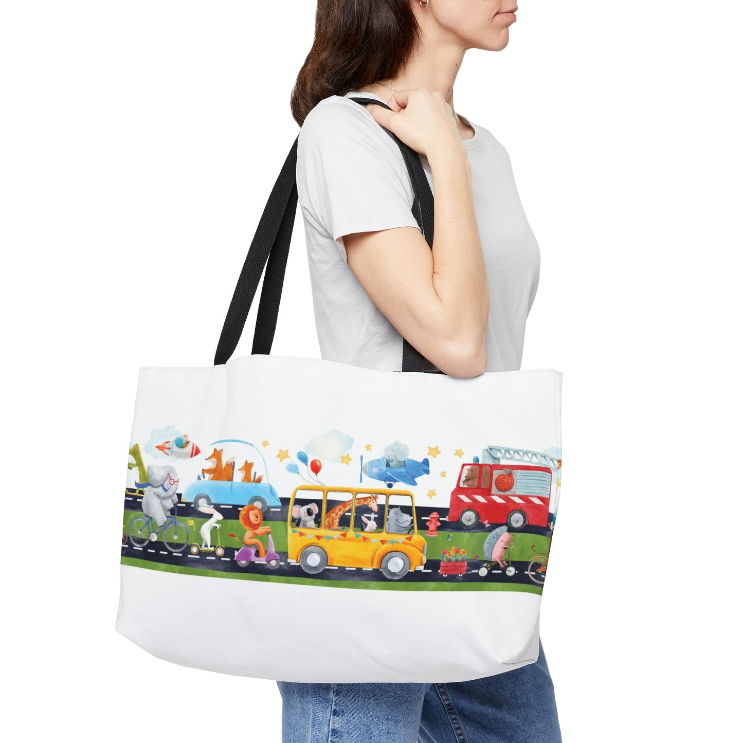 Weekender Tote Bag (Large): On The Go - Border