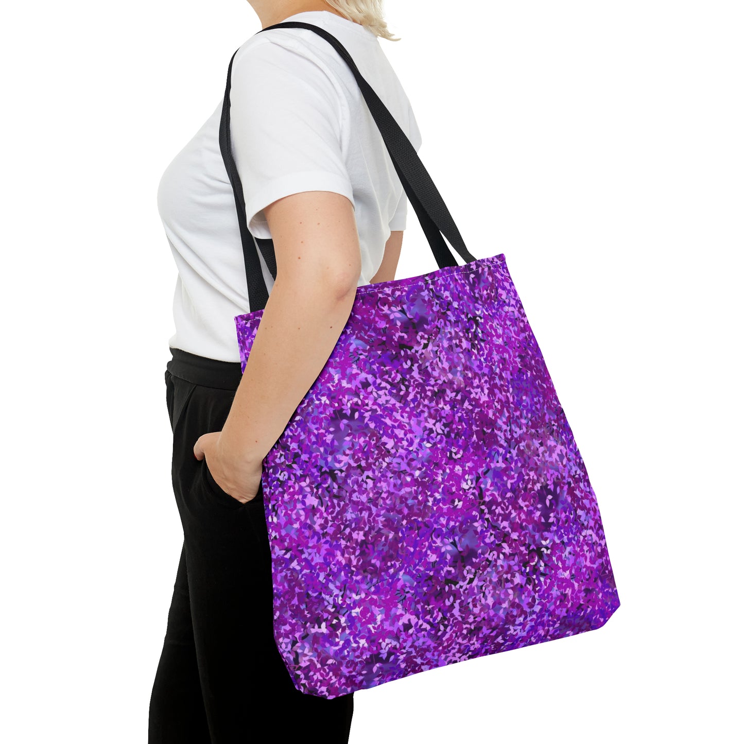 Tote Bag: Large-18x18; Dreamscapes-Purple Leaves